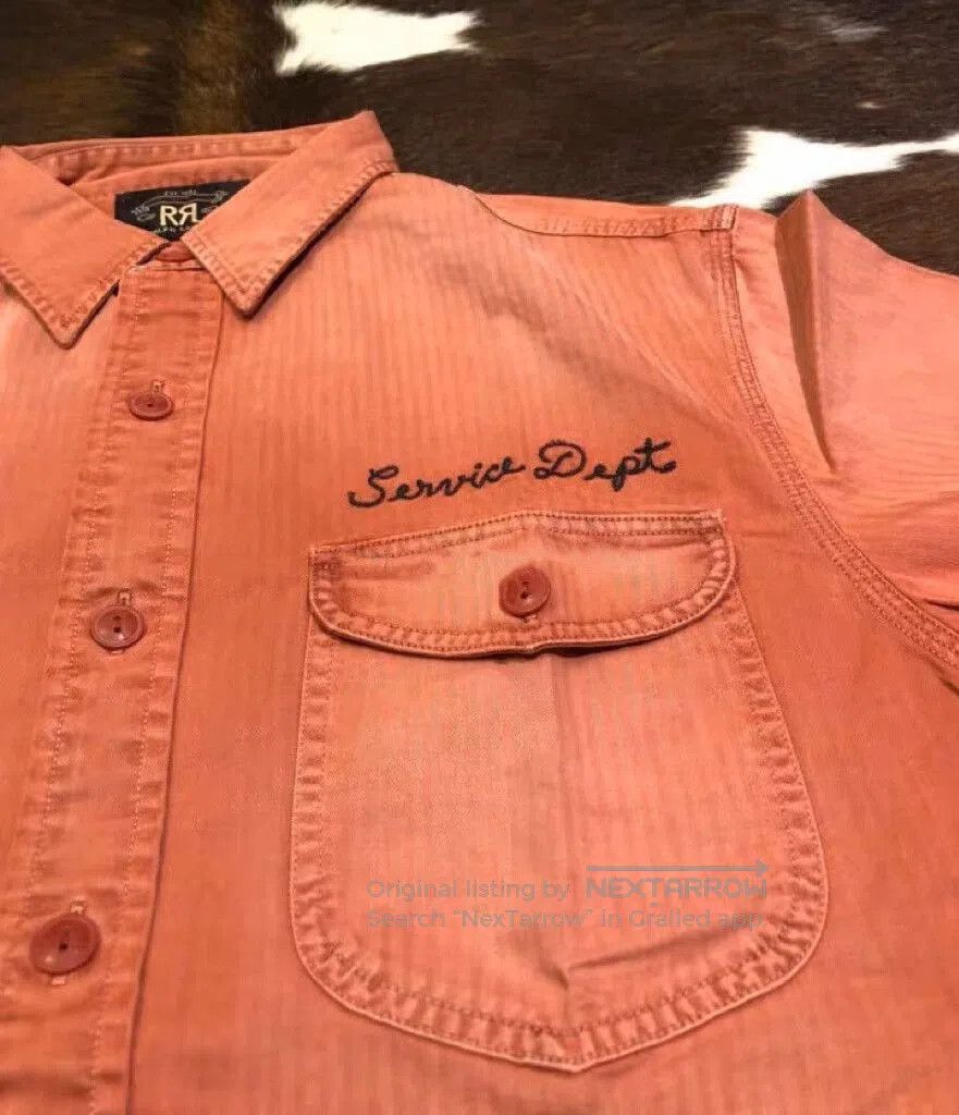 RRL Ralph Lauren Vintage RRL Service Dept Short Sleeve Shirt. Size US L / EU 52-54 / 3 - 7 Thumbnail