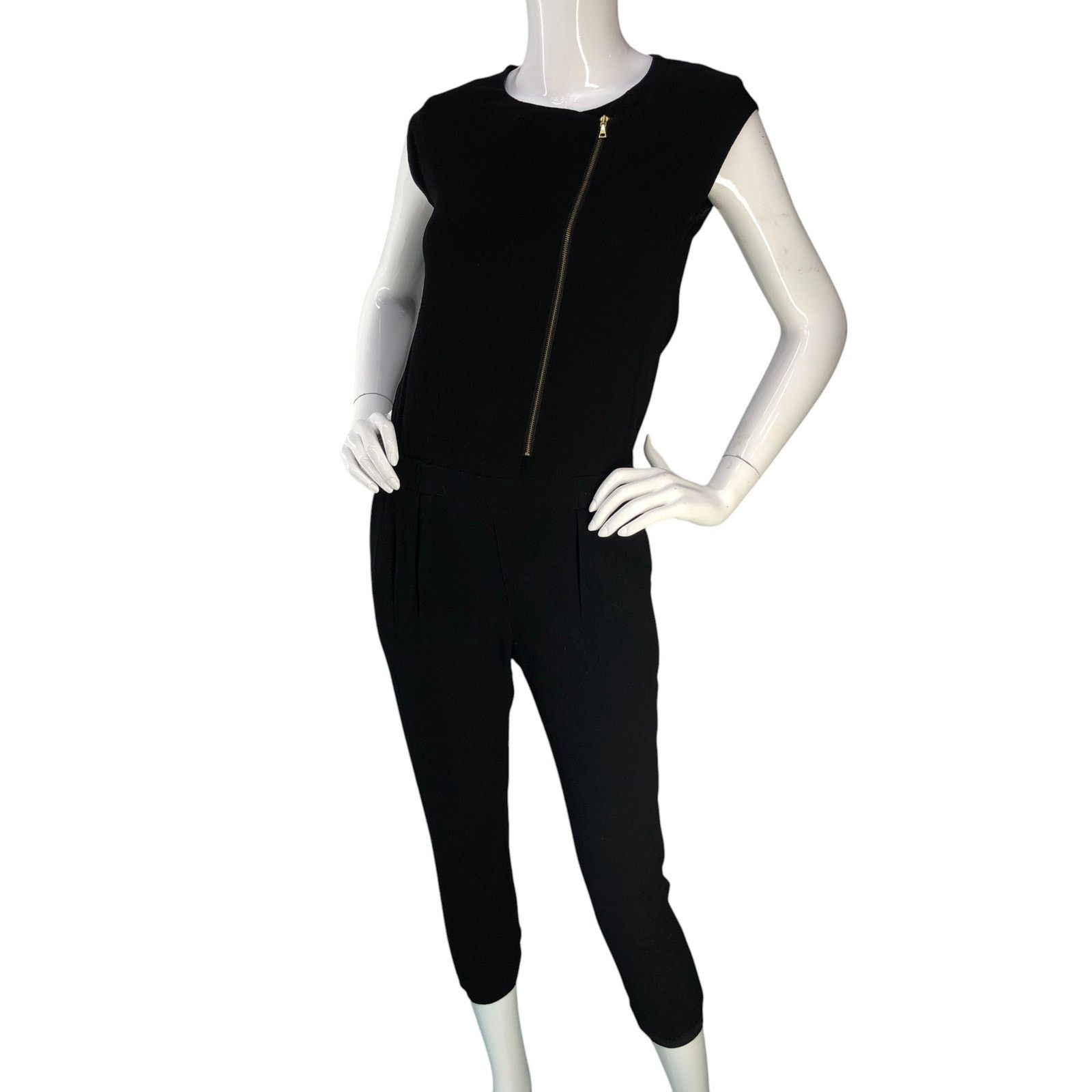 J.Crew J Crew Size 2P Jumpsuit Asymmetric Zip Viscose Crepe Cropped Size 26" / US 2 / IT 38 - 1 Thumbnail