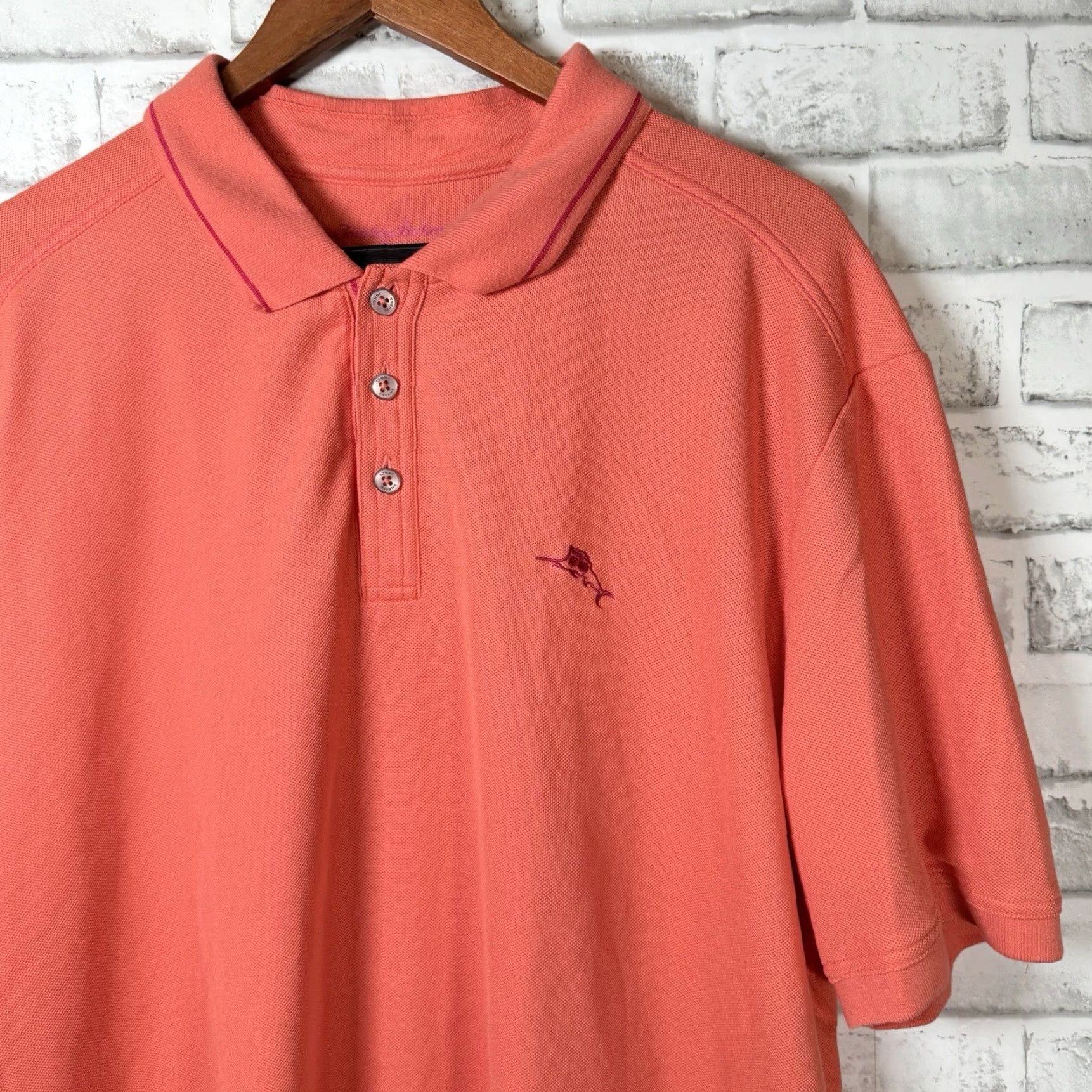 Tommy Bahama VINTAGE Tommy Bahama IslandZone Supima Pink Polo Shirt Mens 2XL Pink Polo Shirt Mens 2XL Mens Polo Shirt Pink Size US XXL / EU 58 / 5 - 2 Thumbnail
