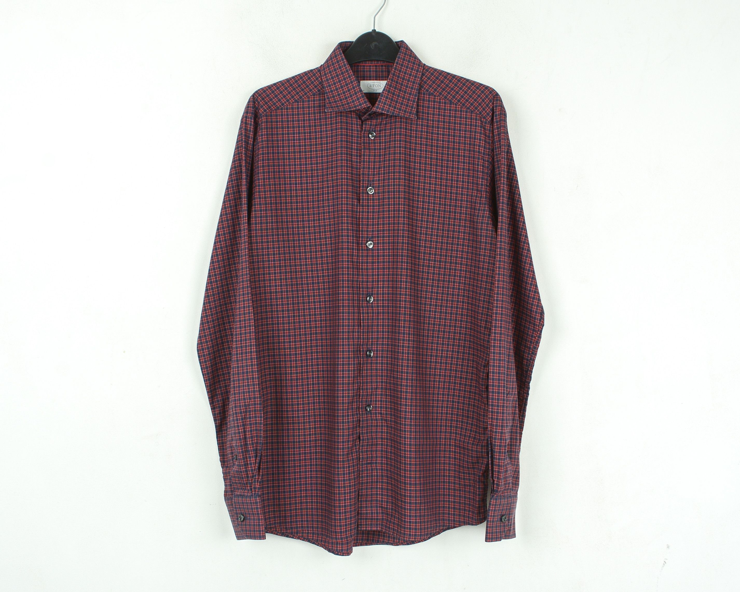 Eton 15 1/2" Size 39 Slim Fit Button Up Shirt Long Sleeved Check Size US S / EU 44-46 / 1 - 1 Thumbnail