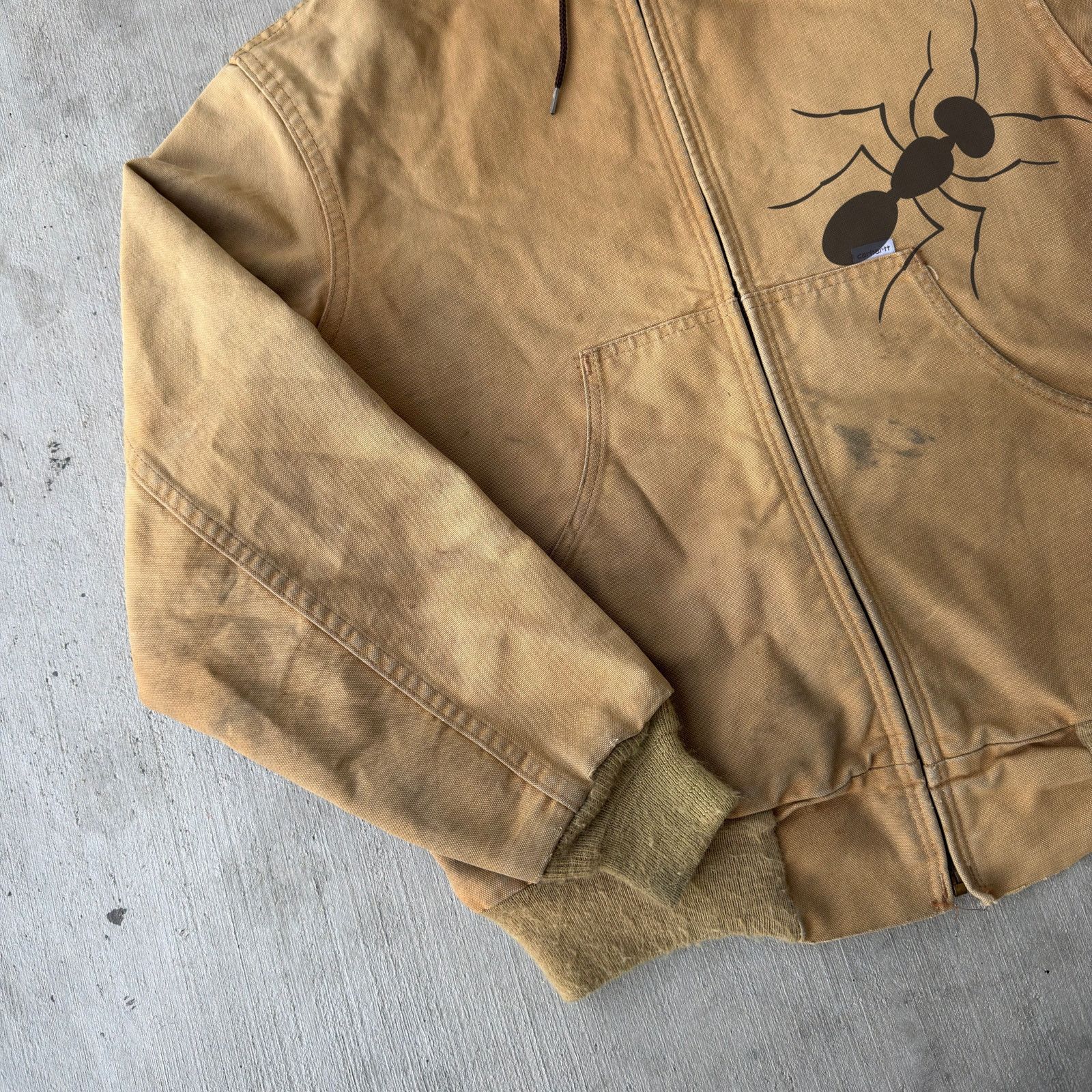 Carhartt × Vintage Carhartt JR106 brown 100 years hooded work wear jacket Size US L / EU 52-54 / 3 - 2 Thumbnail
