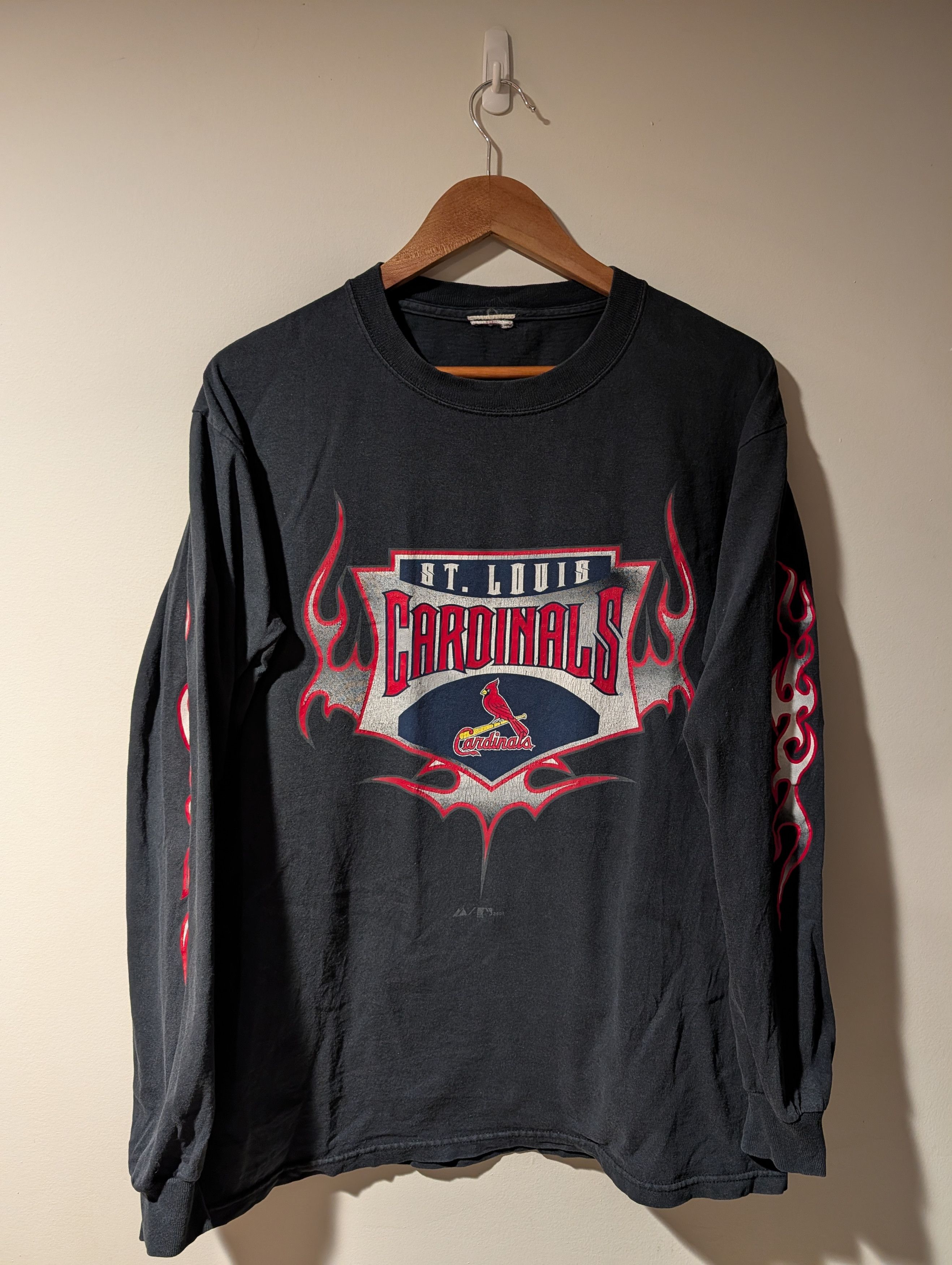 MLB Vintage 2005 St. Louis Cardinals MLB Flames Long-Sleeve Size US L / EU 52-54 / 3 - 1 Thumbnail