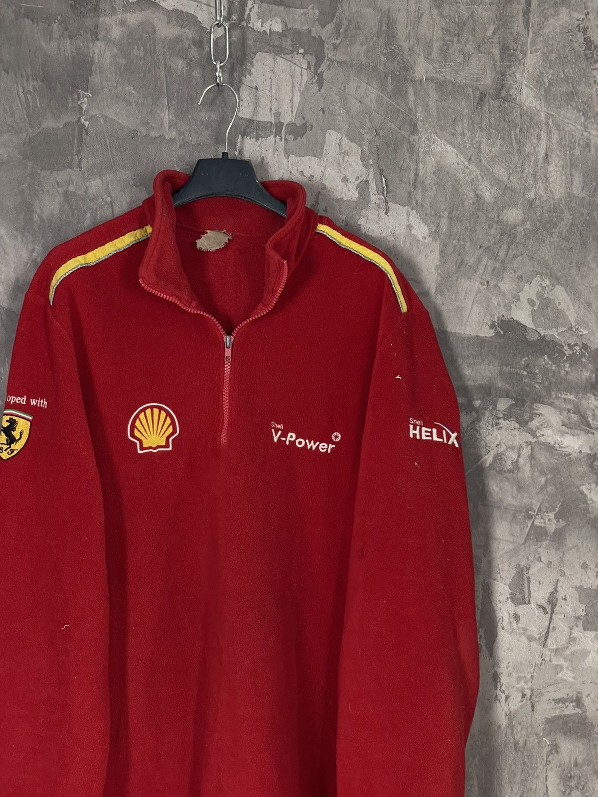 Ferrari × Vintage 💥CRAZY FERRARI SF RED FLEECE JACKET Size US M / EU 48-50 / 2 - 4 Thumbnail