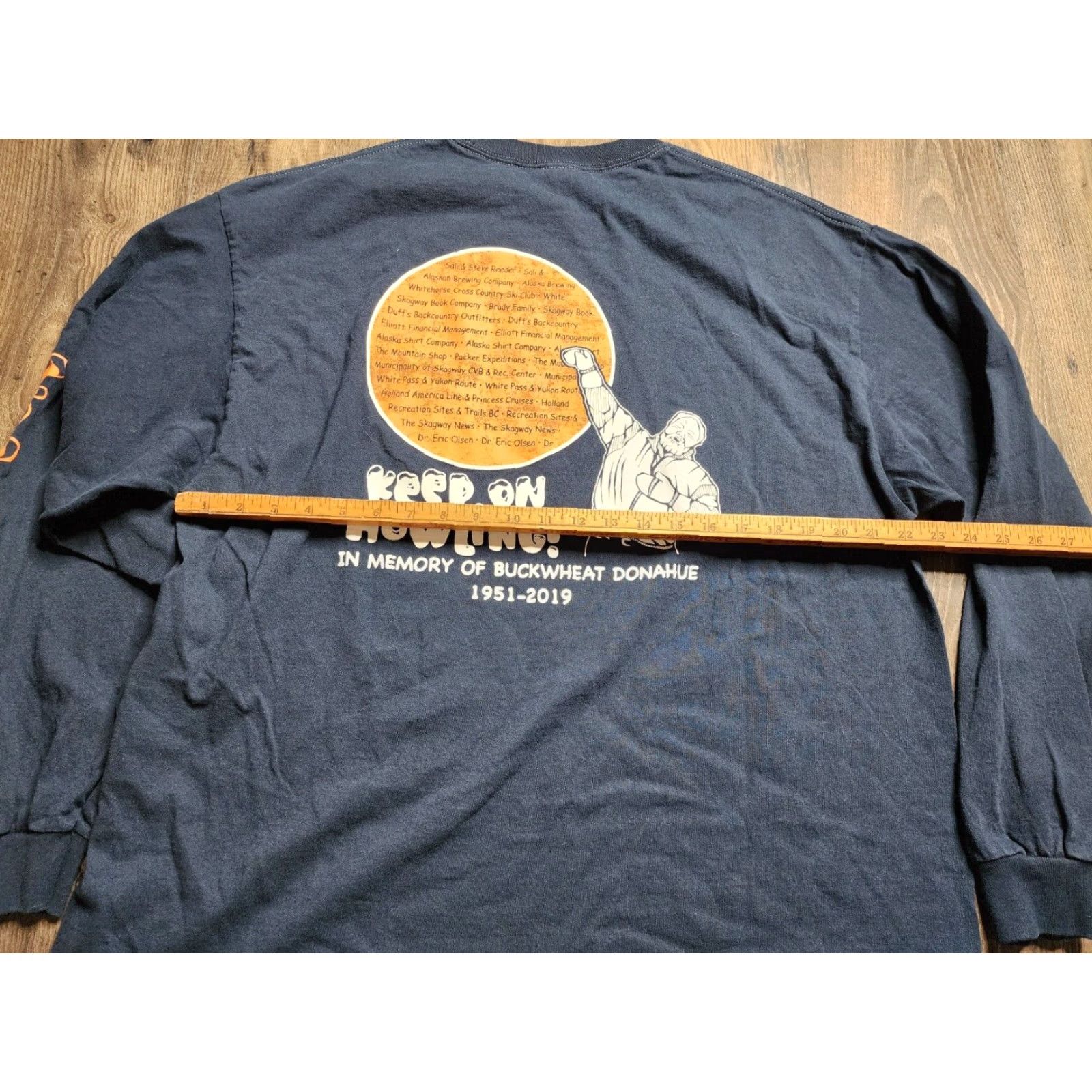 Vintage 2020 Buckwheat International Ski Classic Alaska Memorial 2 Sided Long Sleeve Blue XL Mens T Shirt Size US XL / EU 56 / 4 - 3 Thumbnail