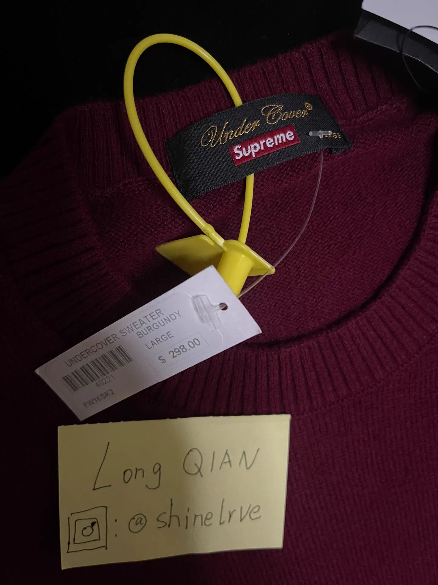 Supreme Supreme UC Wine Red Sweater New w/ Tags Below Retail Size US L / EU 52-54 / 3 - 5 Thumbnail