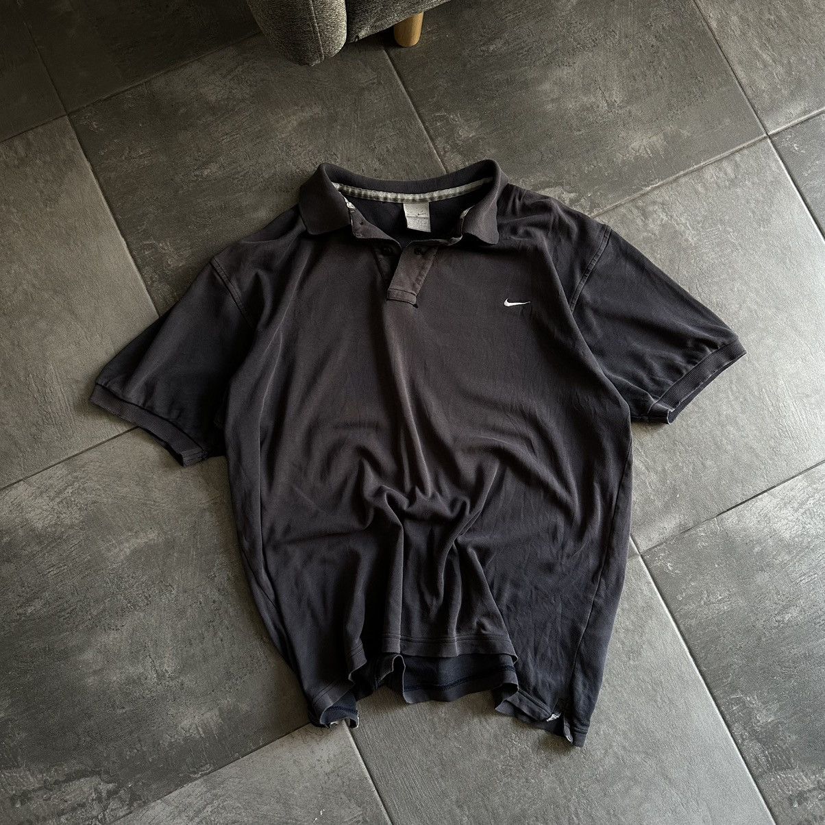 Nike × Vintage Vintage Nike Polo T-shirts Basic Fit Small Logo Trashed Y2K Size US L / EU 52-54 / 3 - 4 Thumbnail