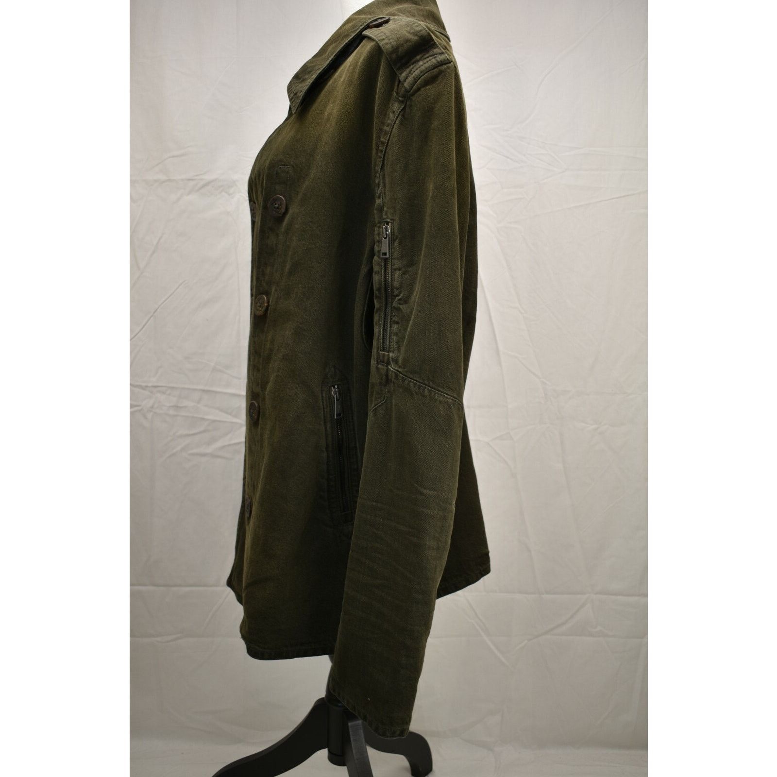 Lauren Ralph Lauren RALPH LAUREN OLIVE GREEN DENIM BUTTON CROPPED JACKET S $895 Size US S / EU 44-46 / 1 - 4 Thumbnail