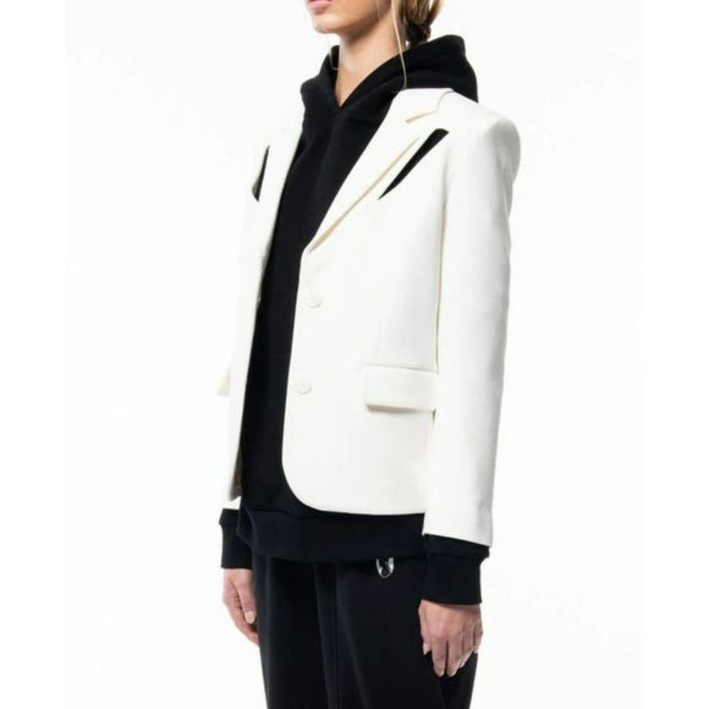 Other NWT New VHNY White Cut Out Blazer Jacket Size XS Size XS / US 0-2 / IT 36-38 - 1 Thumbnail