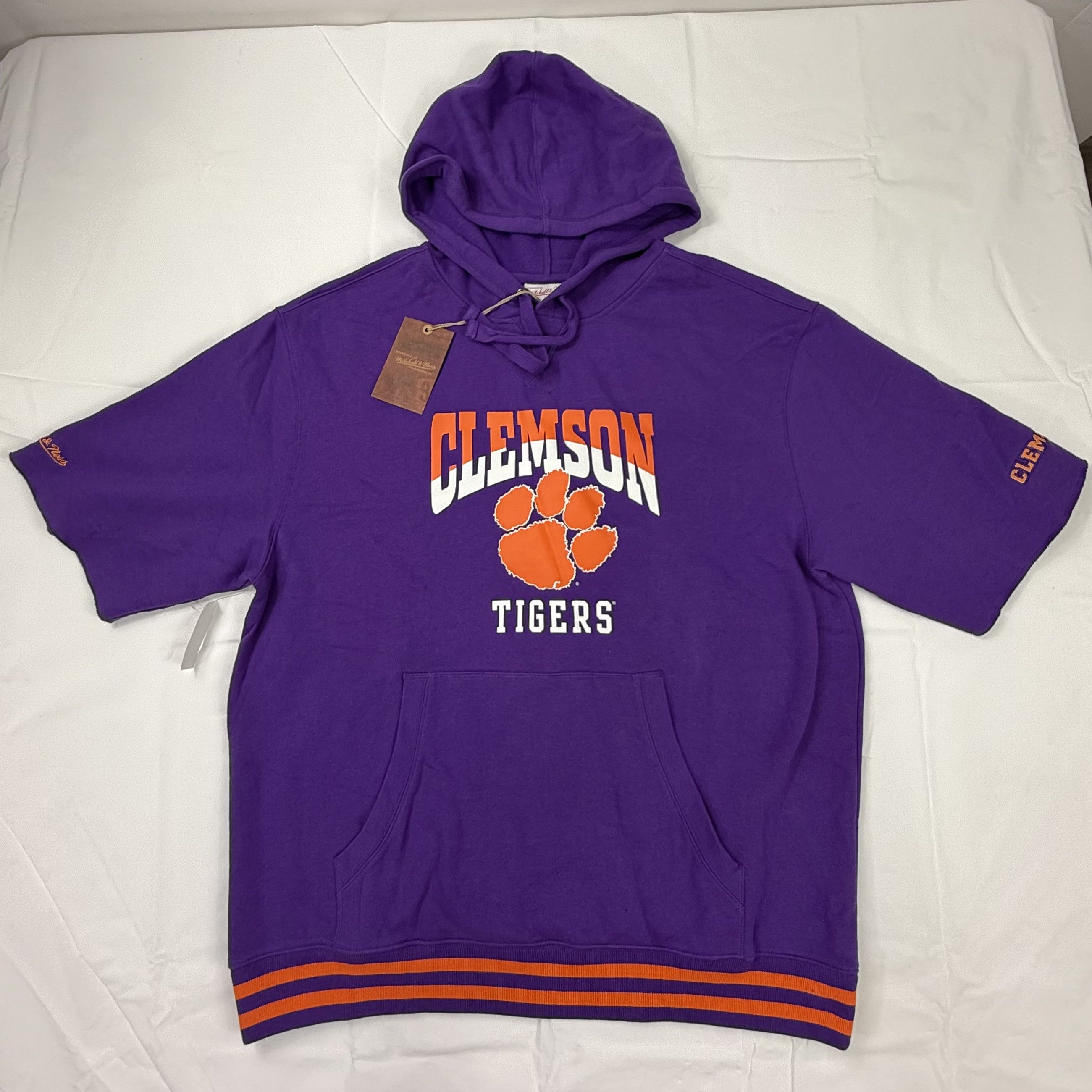Mitchell & Ness Mitchell & Ness Clemson Tigers Mens XL Short Sleeve Hoodie Size US XL / EU 56 / 4 - 1 Thumbnail