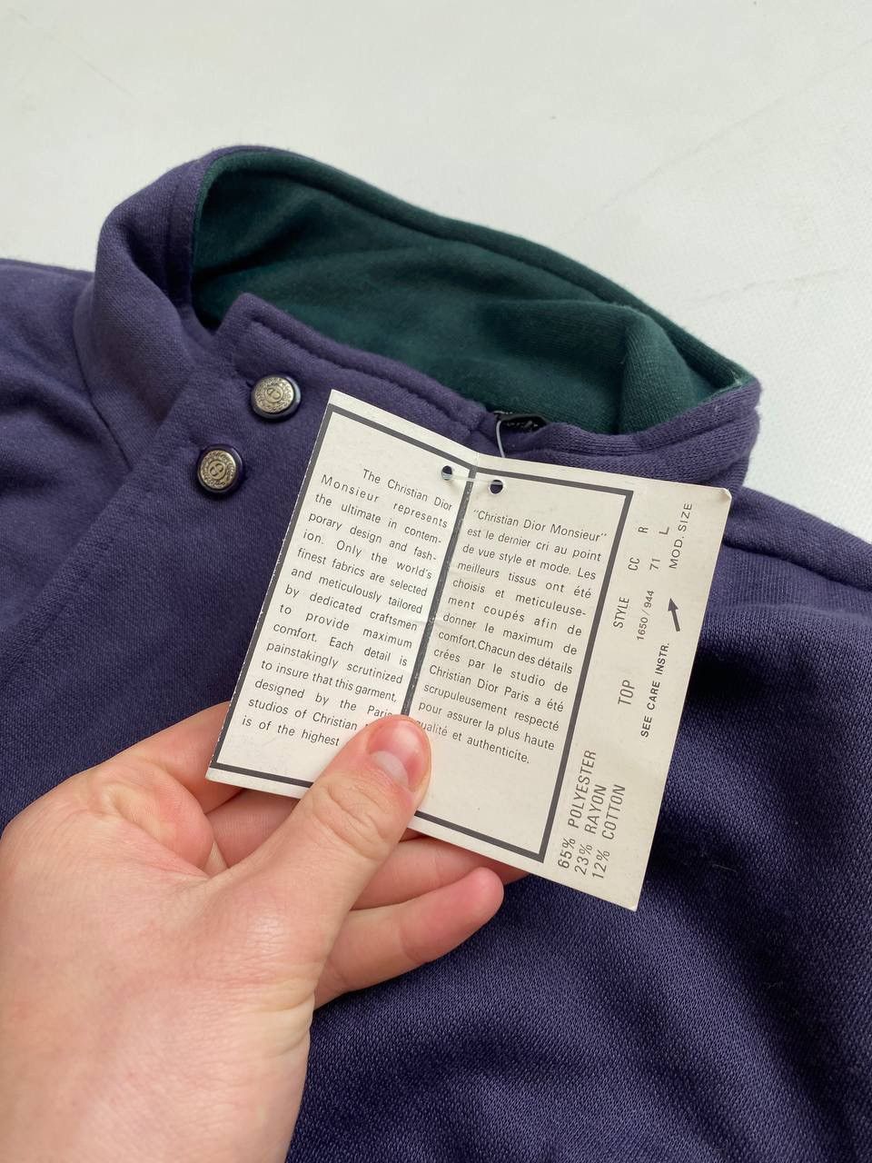 Christian Dior Monsieur Vintage 1980 Christian Dior Monsieur Full Zip Sweater Size US L / EU 52-54 / 3 - 8 Thumbnail