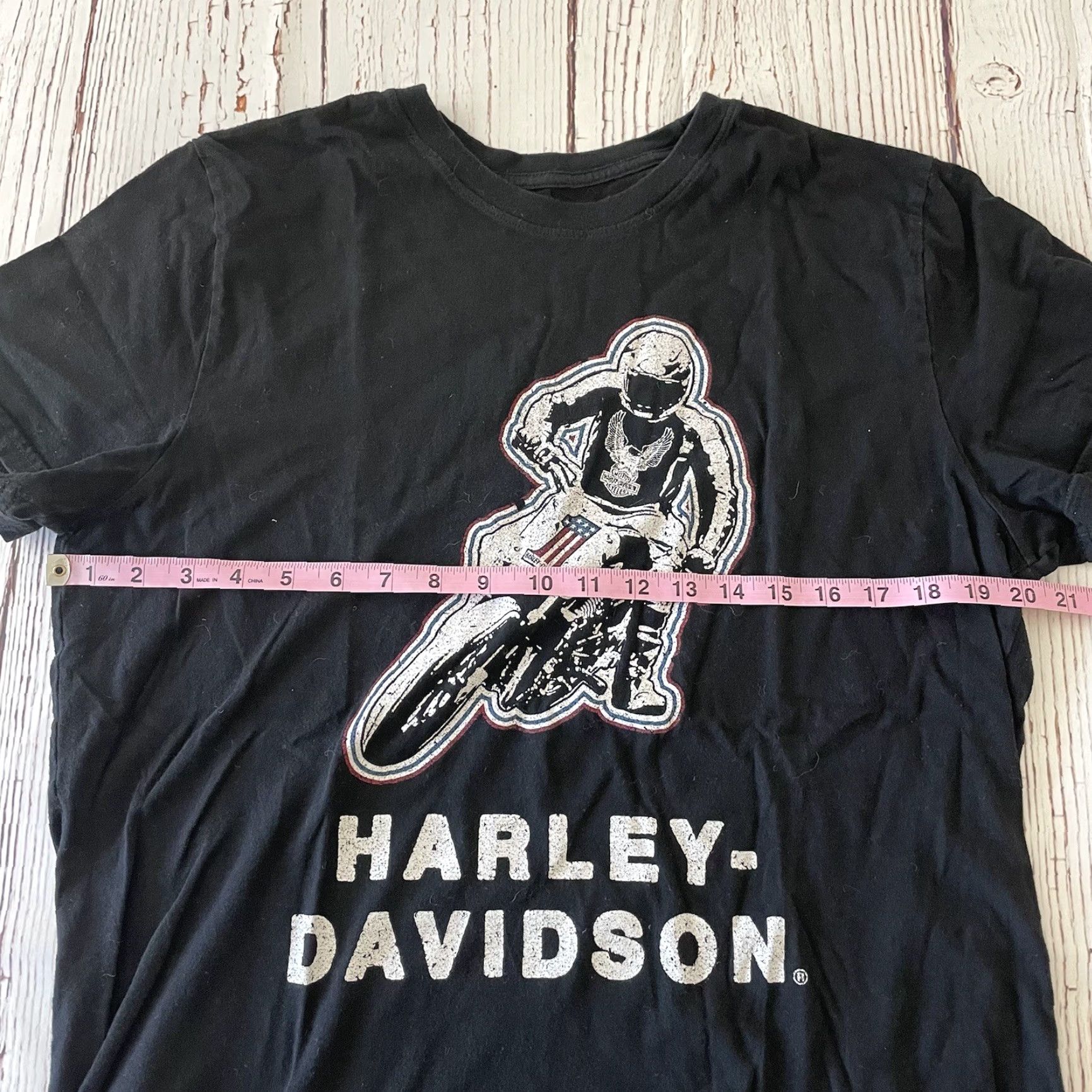 Harley Davidson Harley-Davidson Motorcycle Print Short Sleeve T Shirt Mens Large Black Size US L / EU 52-54 / 3 - 2 Thumbnail