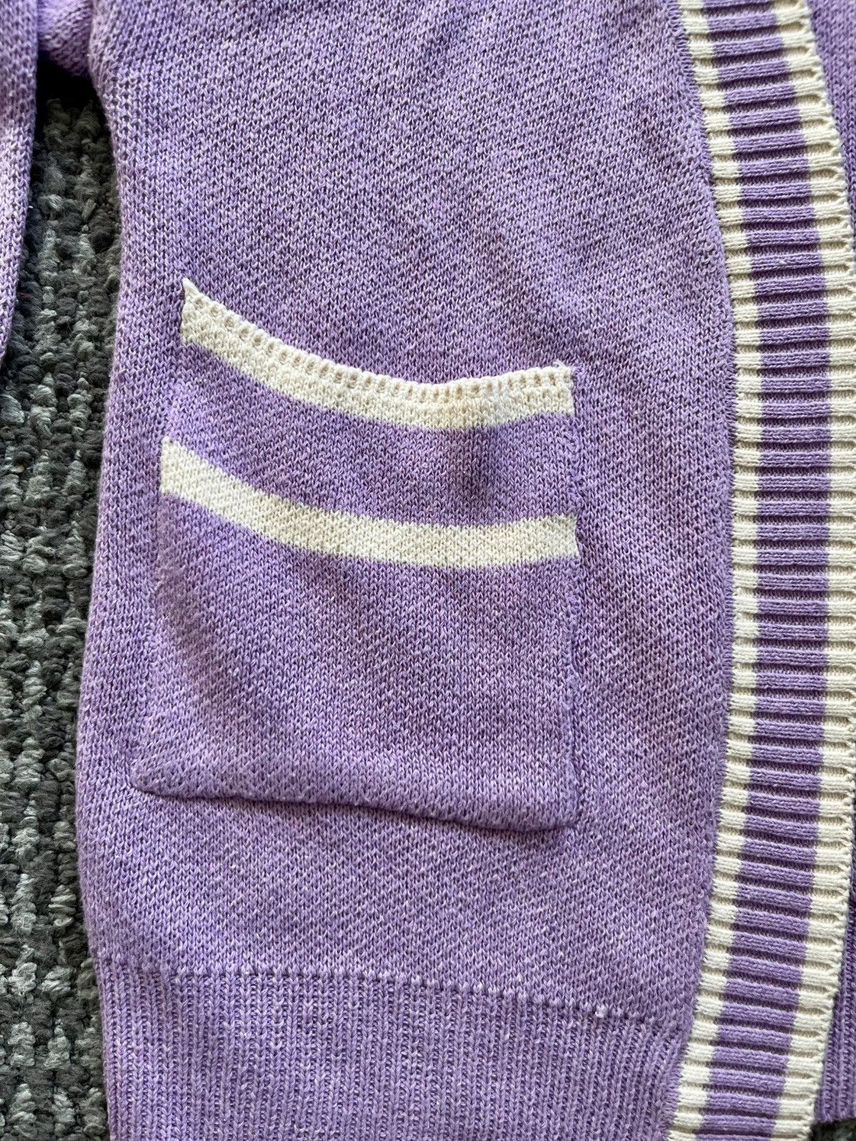 Vintage Vintage Light Purple Cardigan Size US L / EU 52-54 / 3 - 2 Thumbnail