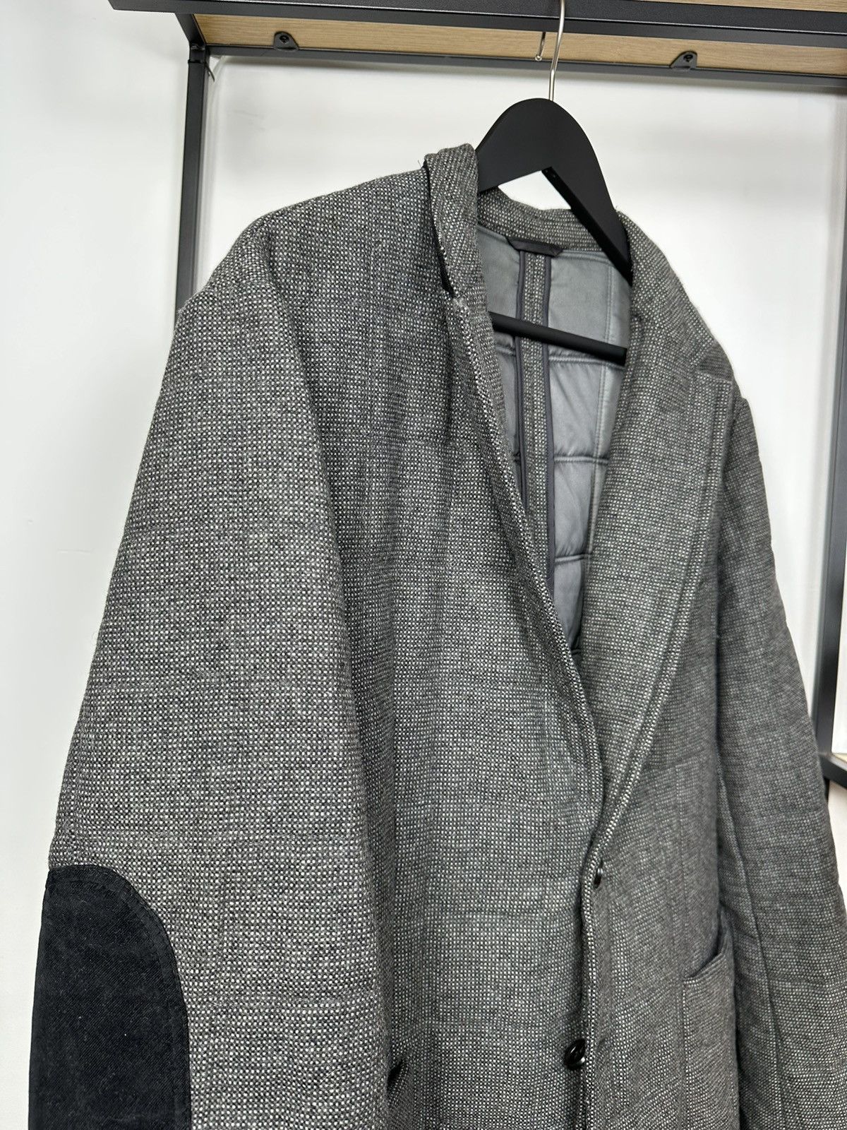 Hugo Boss Hugo Boss Wool Jacket Men’s Blazer Quilted Grey 54 Size Size US L / EU 52-54 / 3 - 6 Thumbnail