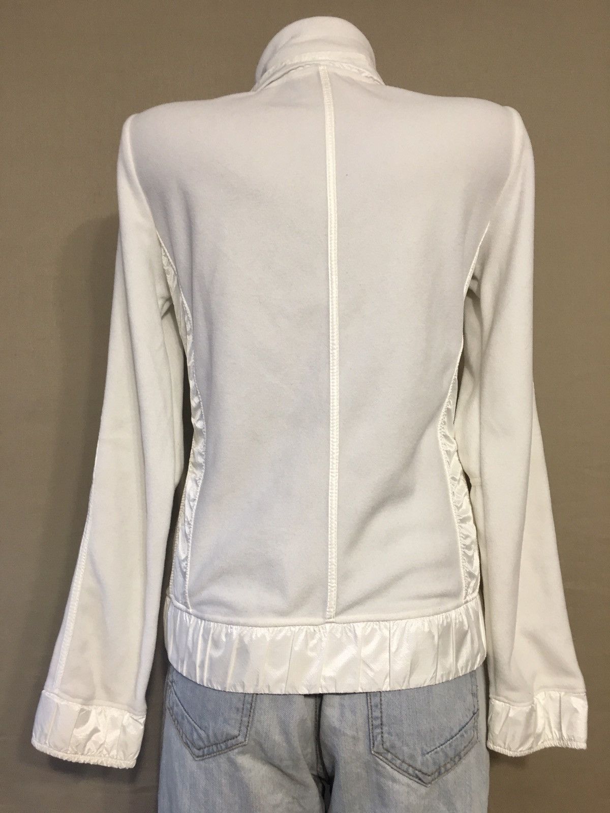 Frauenschuh FRAUENSCHUH White Fleece Zip Hooded Jacket Womens Size S / US 4 / IT 40 - 4 Thumbnail