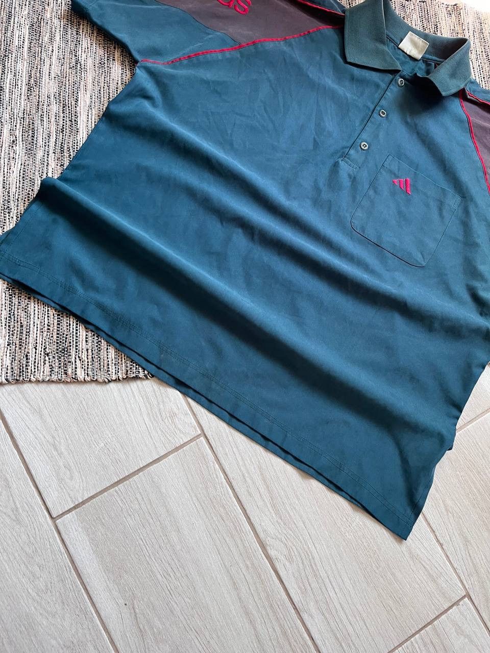 Adidas × Equipment × Vintage Vintage Polo Adidas Equipment T-shirt green many logos Size US XL / EU 56 / 4 - 6 Thumbnail