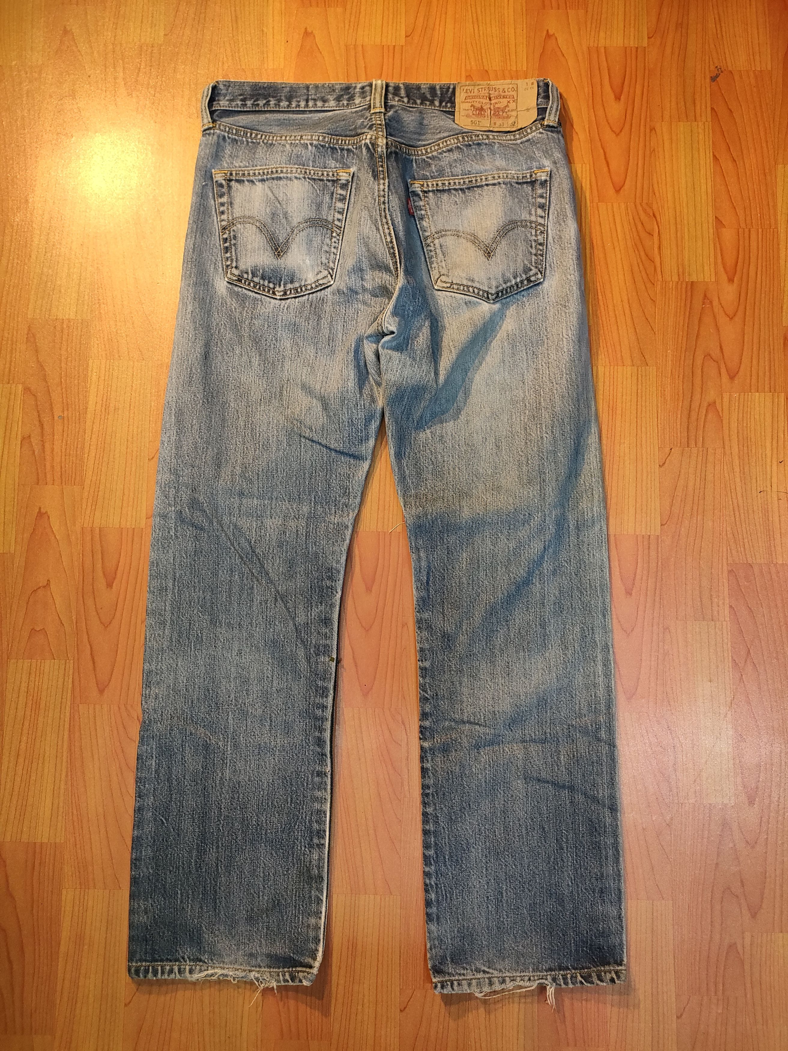 Levi's Vintage Clothing Vintage Distressed Levis 501 Jeans Size US 33 - 3 Thumbnail