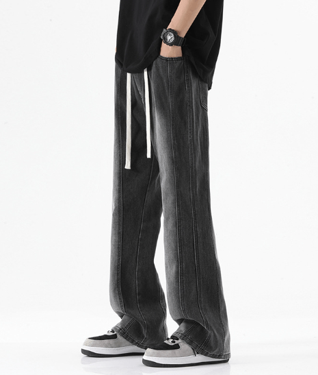 Japanese Brand × Jean Retro slim drawstring high street bootcut jeans Size US 32 / EU 48 - 4 Thumbnail