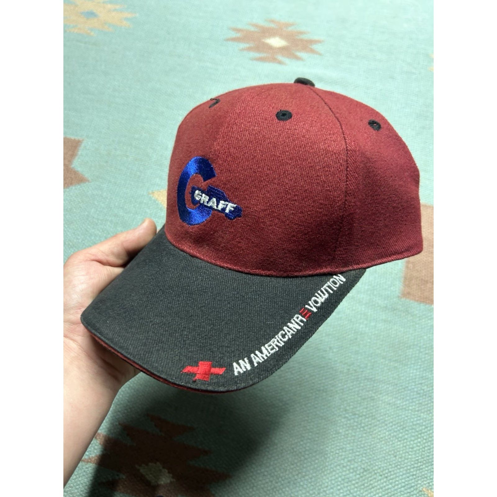 GRAFF VINTAGE Chevy Graff Strapback Hat Cap City Bay Michigan Car Truck Red Adjustable Men Mens Size ONE SIZE - 3 Thumbnail