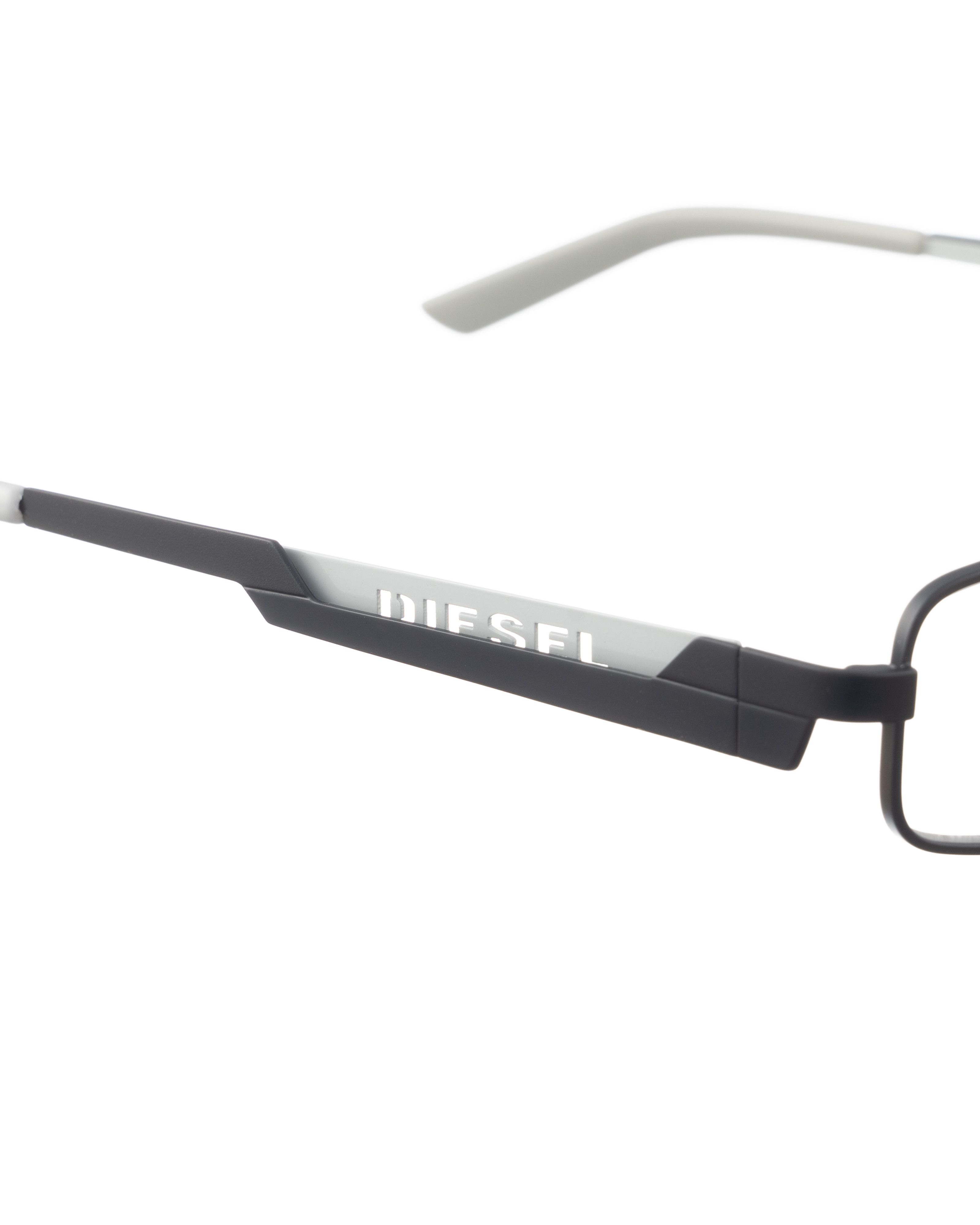 Diesel Diesel 00s Light Grey and Black Glasses with Cut Out Logo Size ONE SIZE - 1 Thumbnail