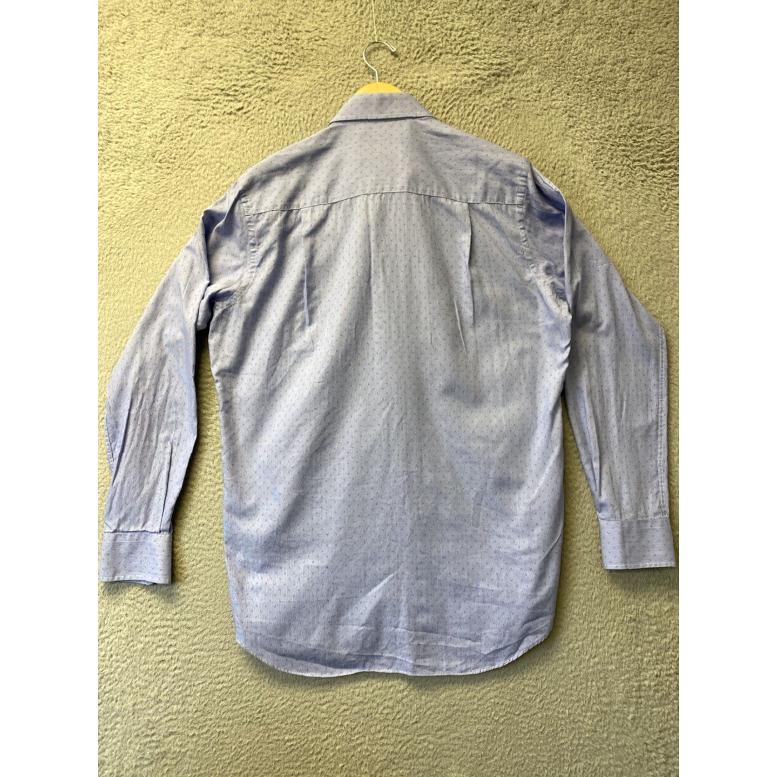 David Donahue David Donahue Men's Dress Shirt 16 Cotton Blue 127-10 Size 42R - 6 Thumbnail