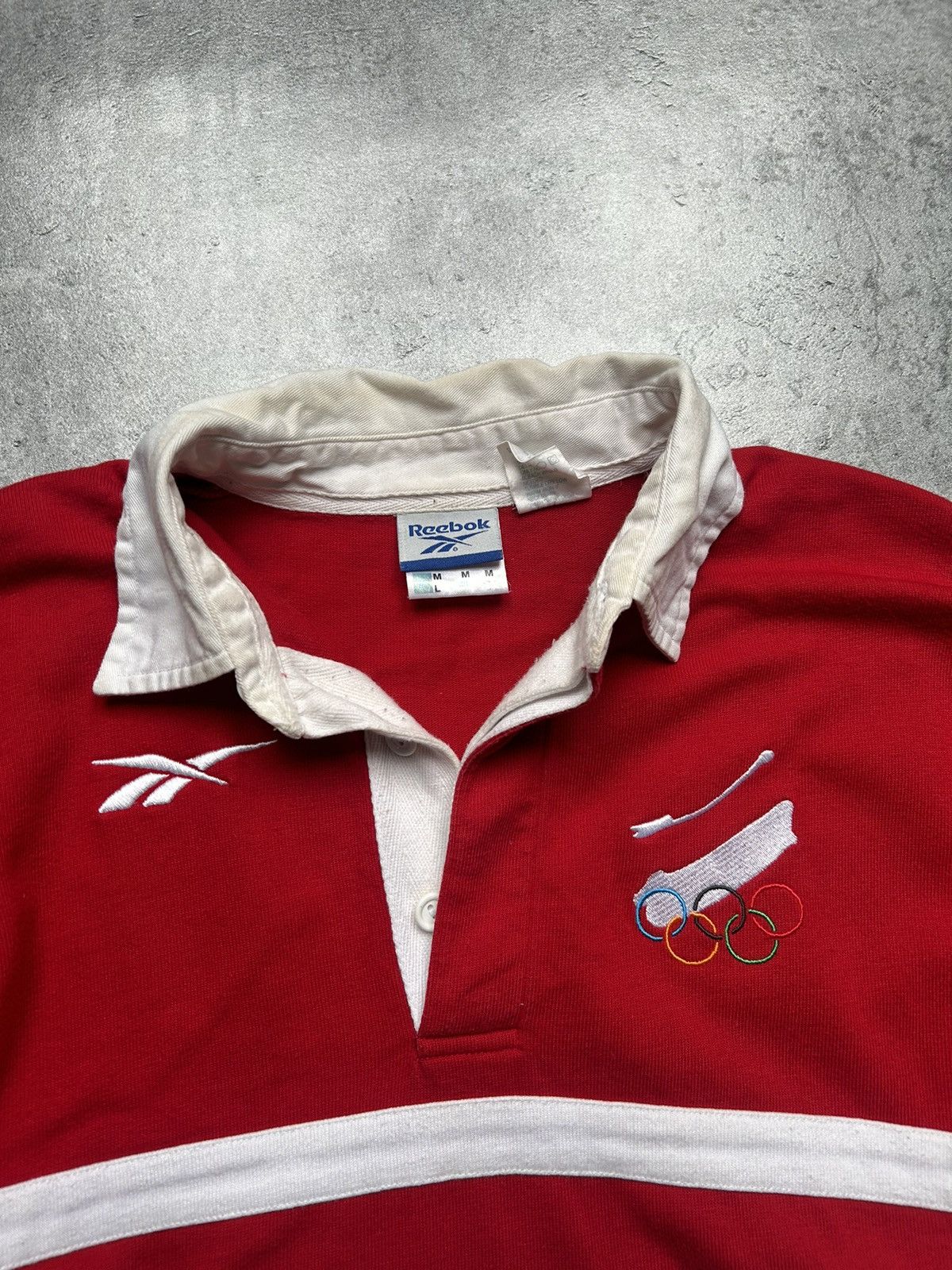 Reebok × Vintage Vintage Reebok Olympic Games Polo Longsleeve Size US M / EU 48-50 / 2 - 4 Thumbnail