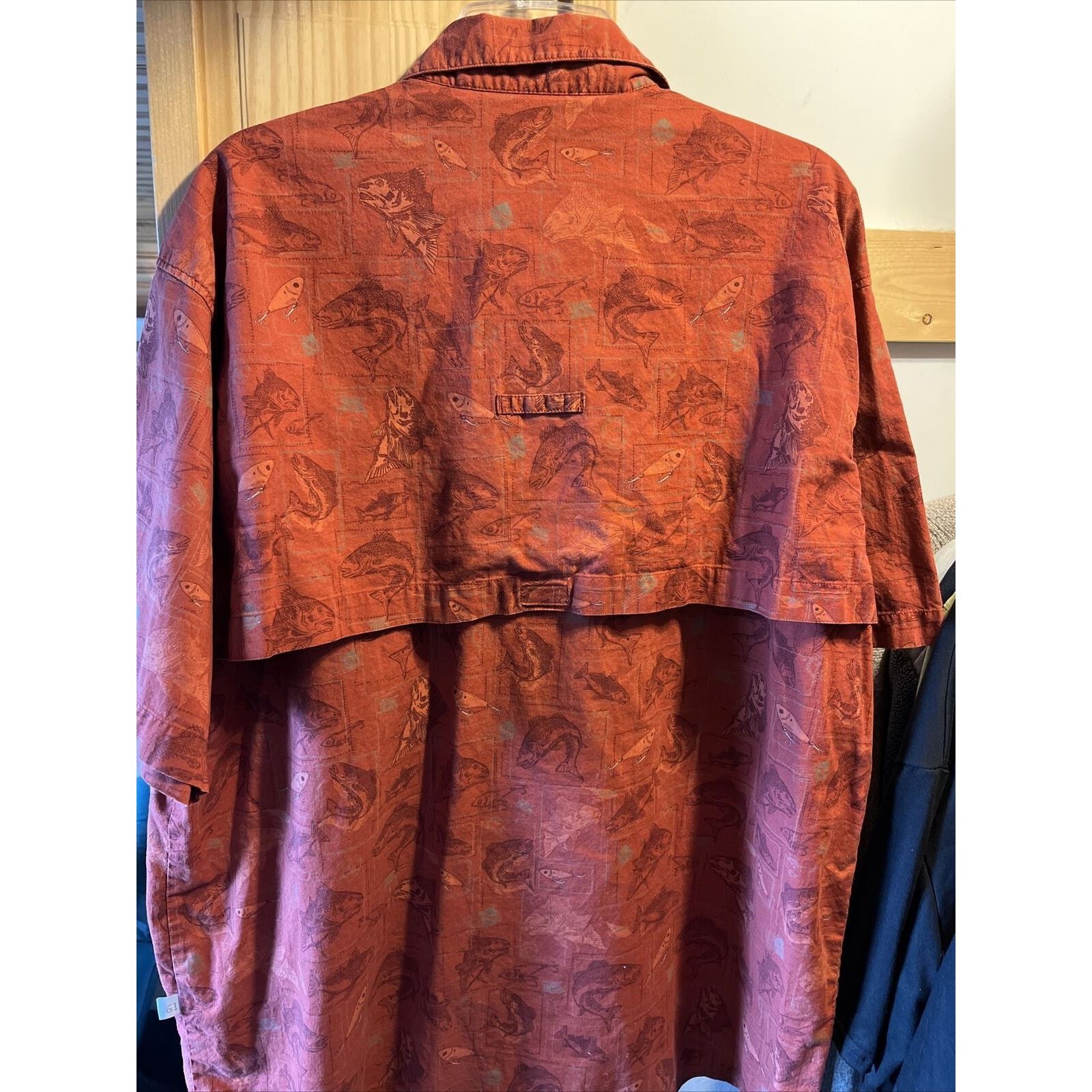 Cabelas Cabelas Shirt Men XL Button Burnt Orange Fish All Over Print Size US XL / EU 56 / 4 - 8 Thumbnail