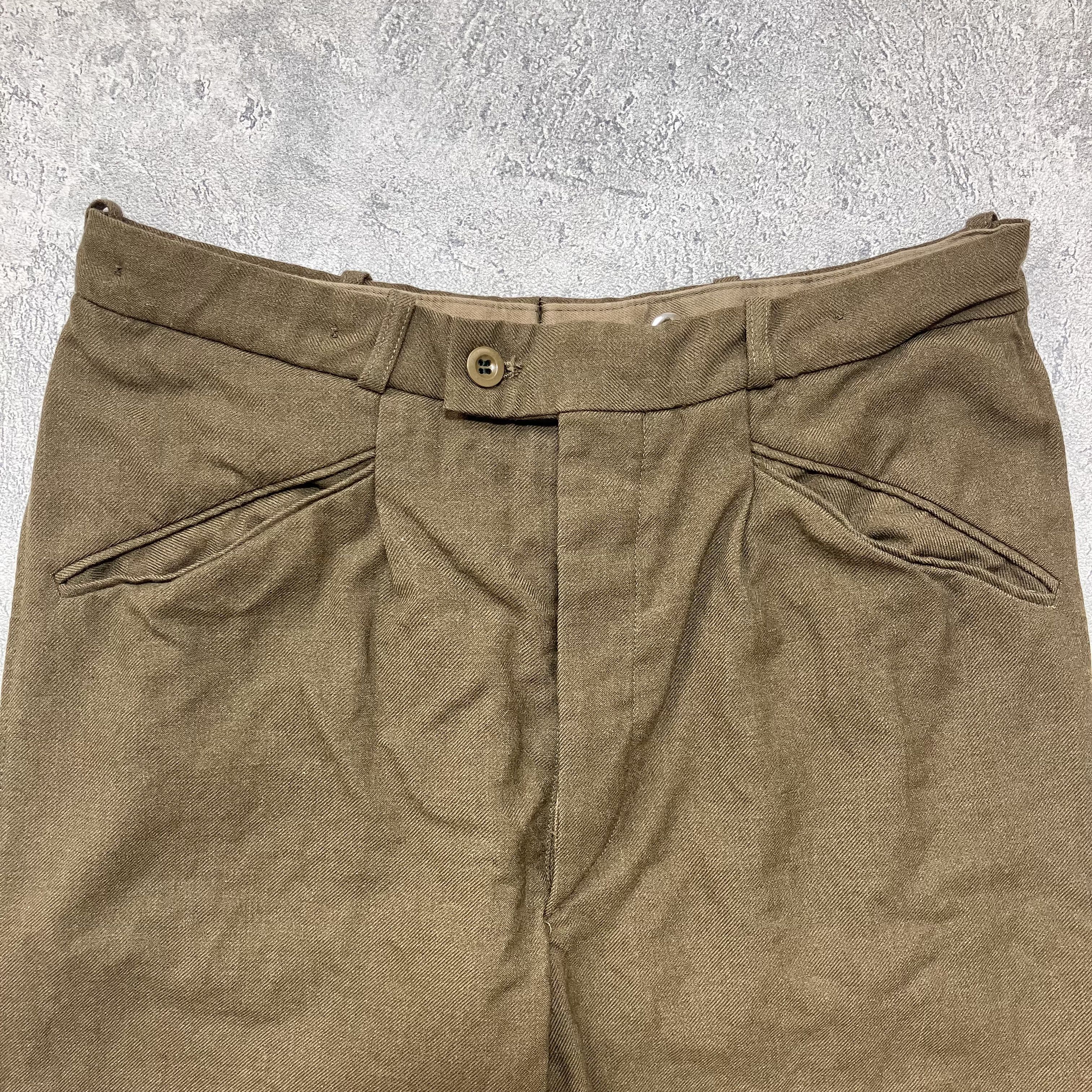The Real McCoy's 1970's Vintage Belgian Army OG Battledress trousers Size US 33 - 2 Thumbnail