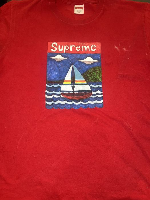 Supreme Supreme Sailboat Tee Red | Grailed