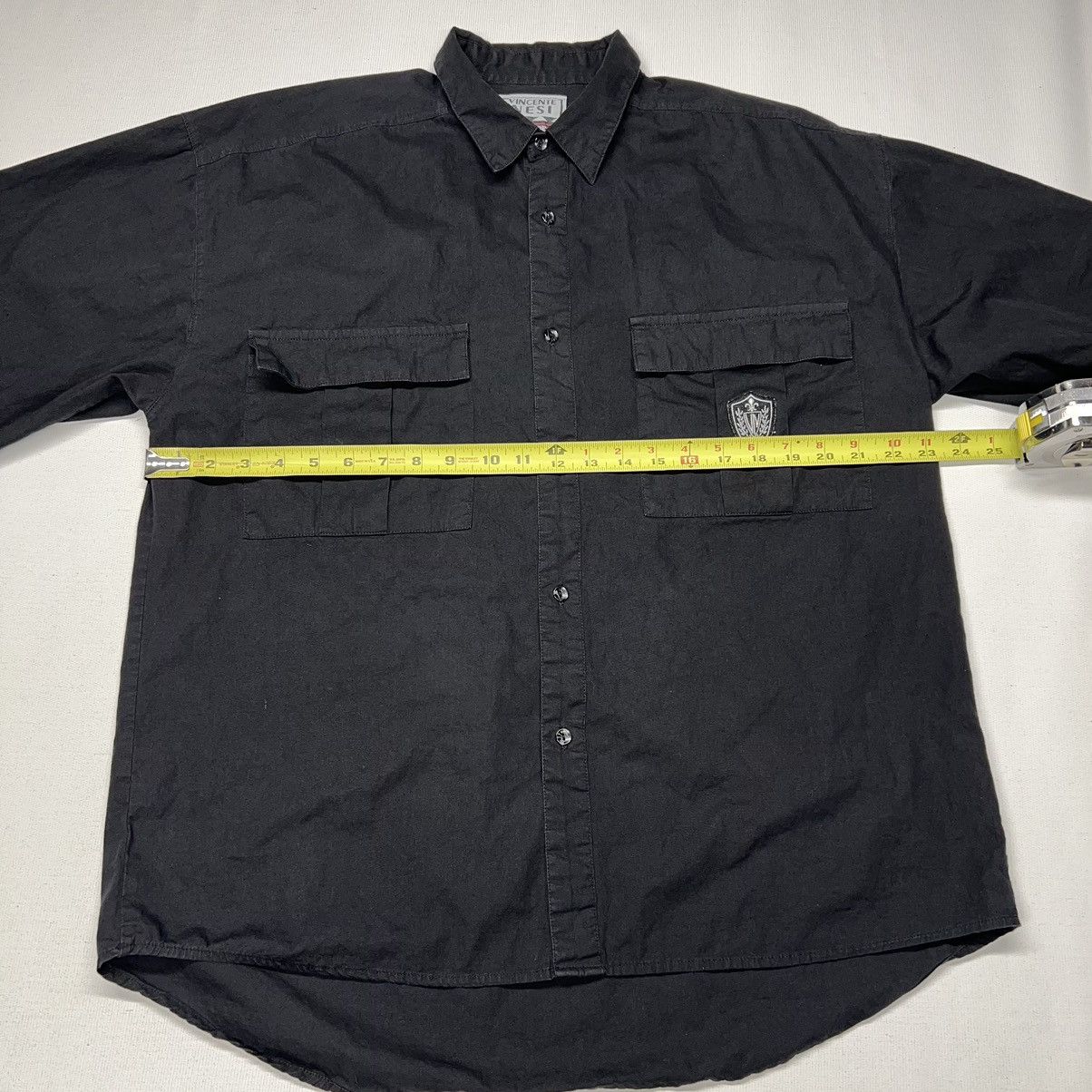 Vintage Vincente Nesi Button Up Shirt Black Pocket Cargo Patch Size US L / EU 52-54 / 3 - 13 Thumbnail