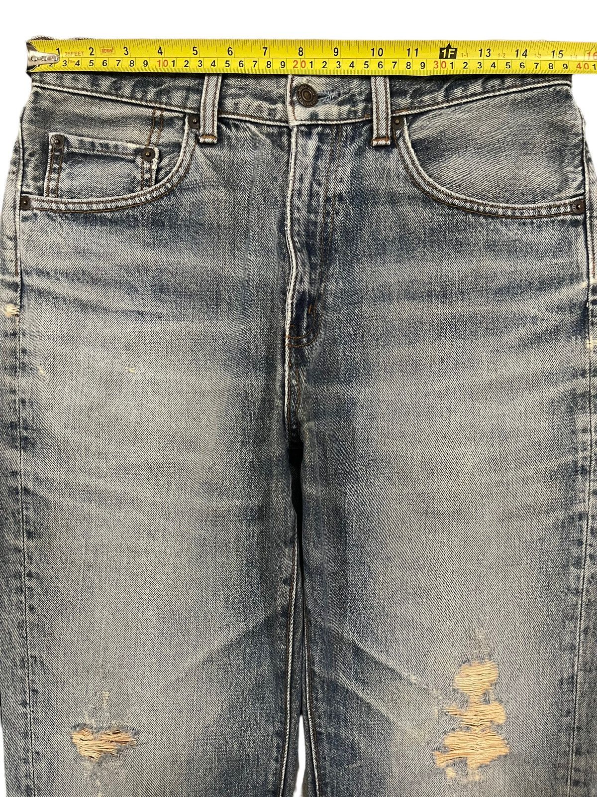 Big John Vintage 90s Big John Bleached Distress Style Jeans Size US 30 / EU 46 - 10 Thumbnail