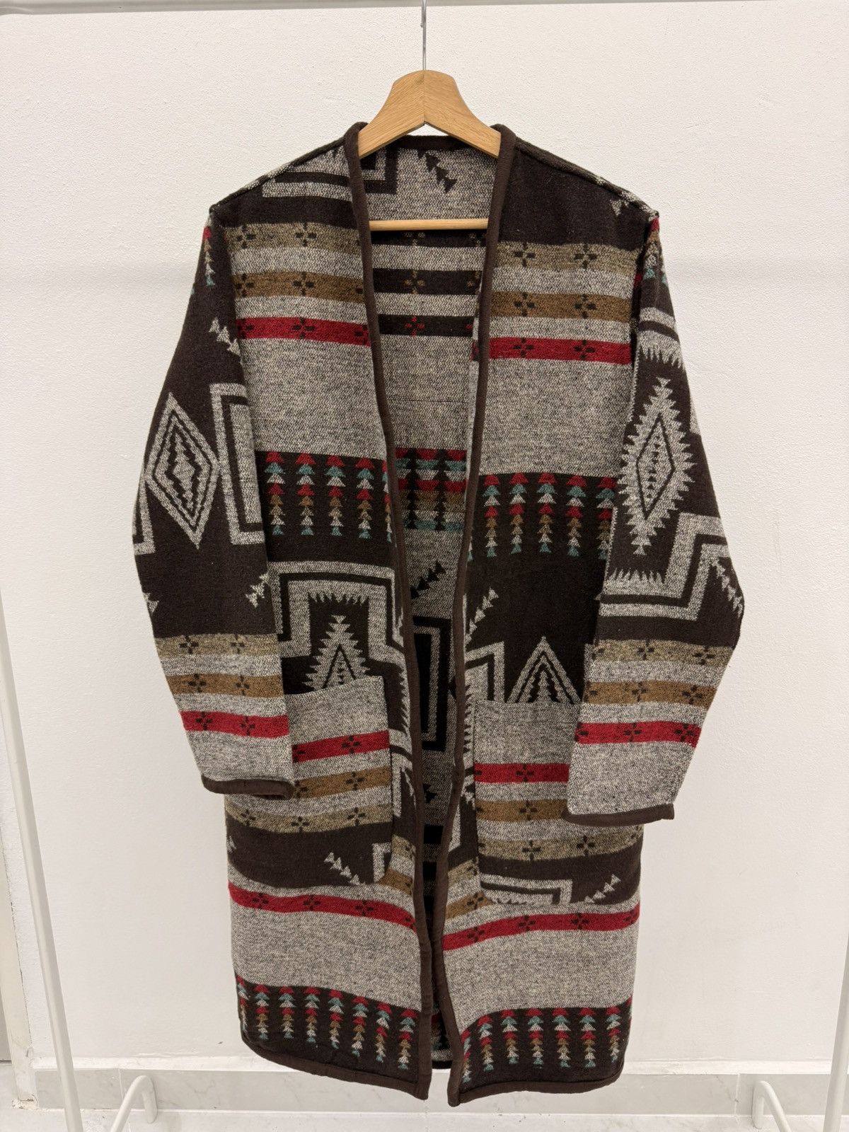 Pendleton Vintage UNBRAND American Native NAVAJO Woven Long Coat Size US L / EU 52-54 / 3 - 1 Thumbnail