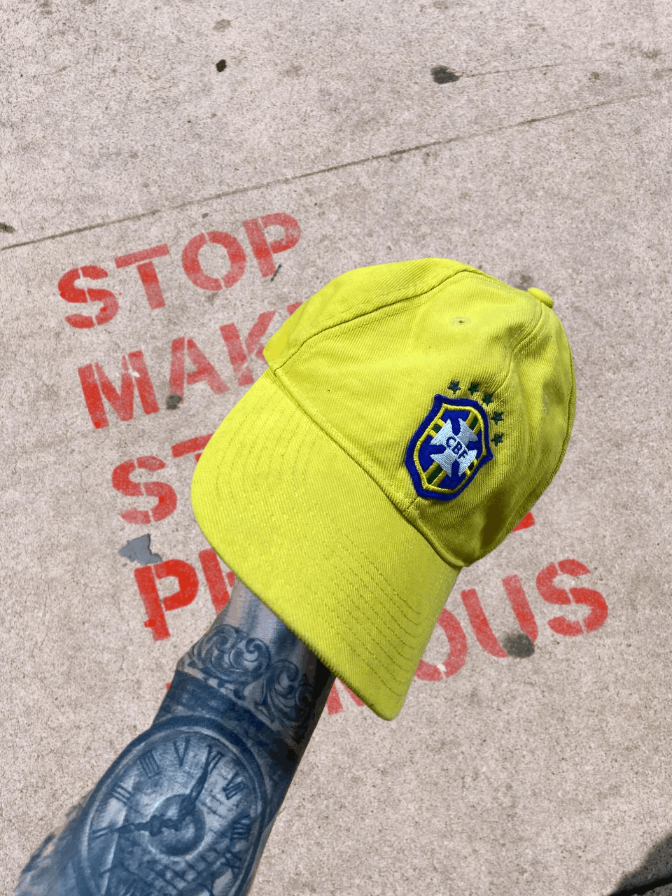 Nike Vintage Nike Brazil Football Soccer Rare Cap Hat Mens Yellow Size ONE SIZE - 1 Thumbnail