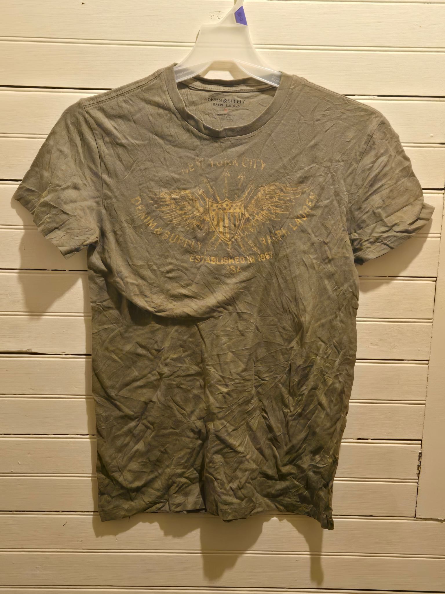Ralph Lauren Denim & Supply Ralph Lauren T-Shirt Mens S Olive Graphic Size US S / EU 44-46 / 1 - 1 Thumbnail