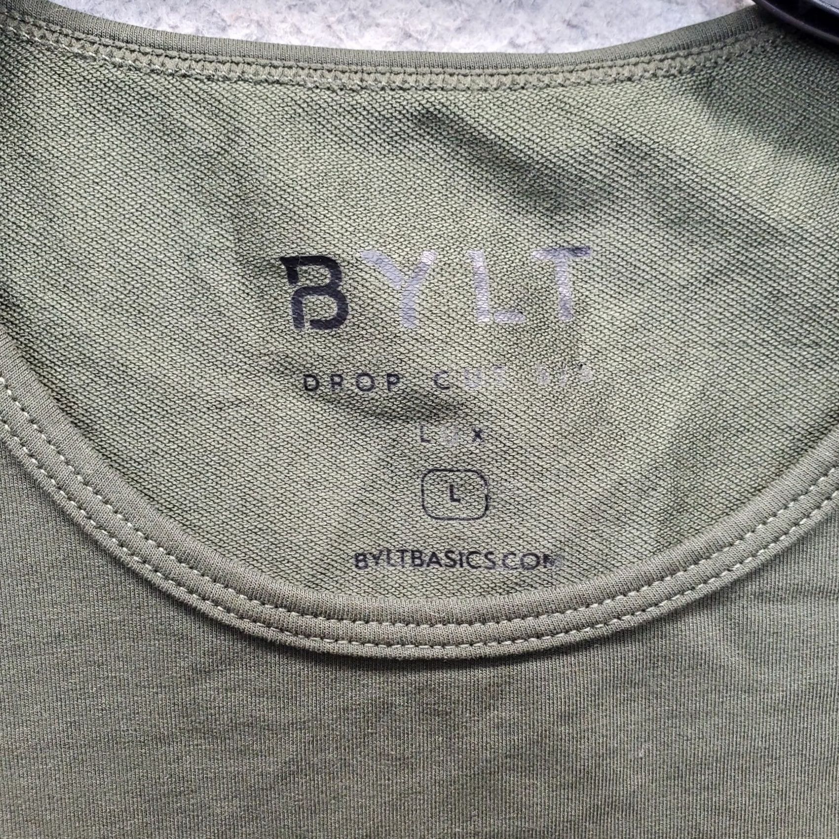 Other BYLT T-Shirt Mens L Green Stretch Cotton Drop Lux Round Size US L / EU 52-54 / 3 - 5 Thumbnail