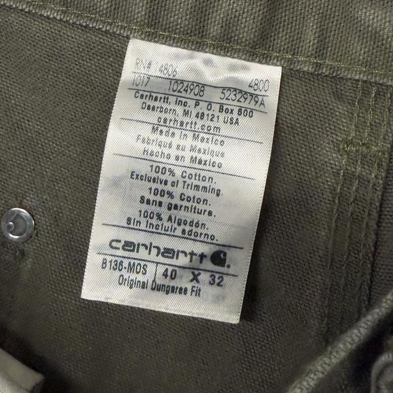 Carhartt Carhartt B136 MOS Double Knee Work Pants Green 38 x 32 Size US 38 / EU 54 - 4 Thumbnail