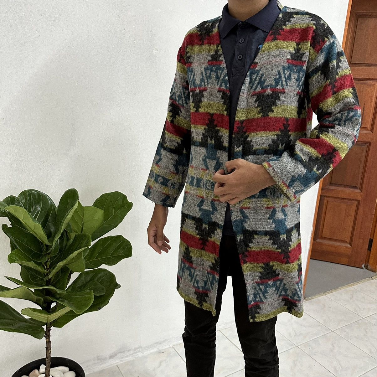 Raf by Raf Simons Vintage Raf Raf Navajo Long Cardigan Knitwear Size US S / EU 44-46 / 1 - 17 Thumbnail