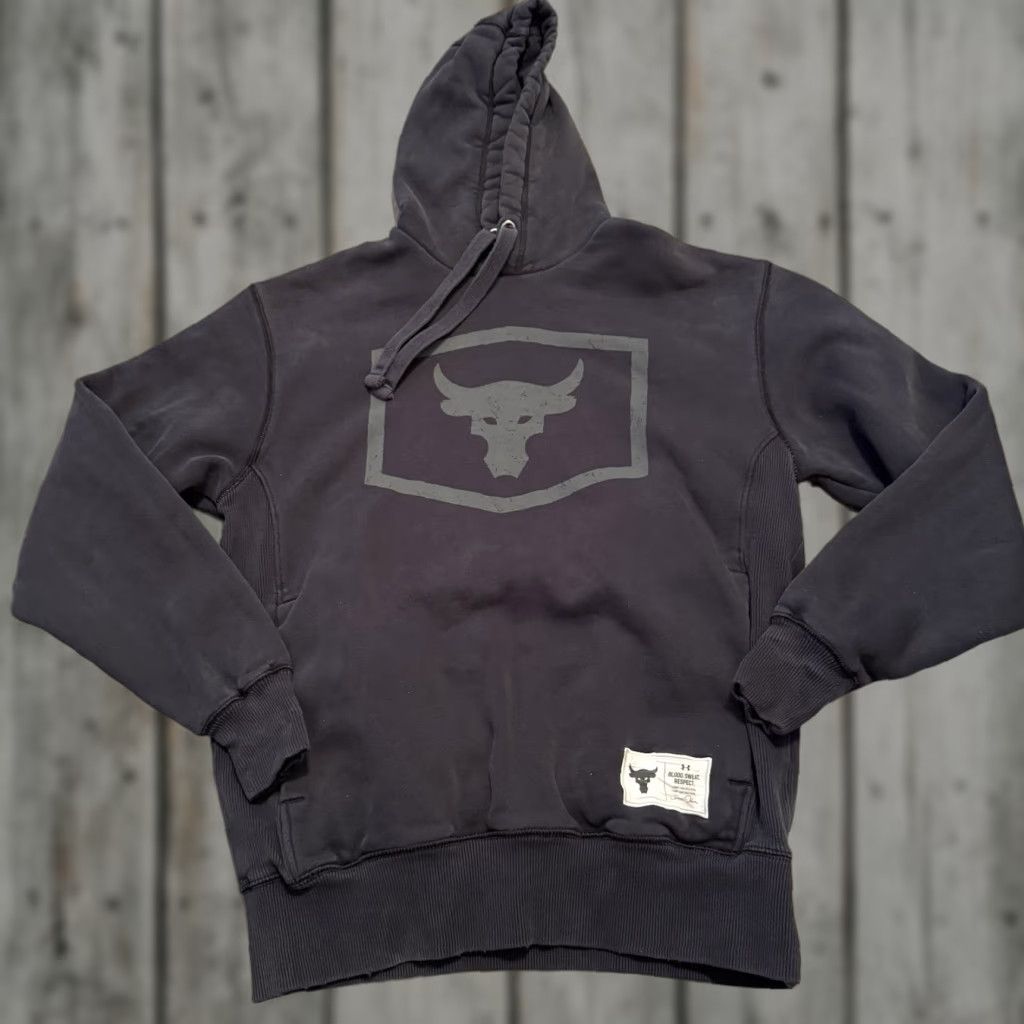 Under Armour Under Armour UA x Project Rock Hoodie Mens Small Training Workout Black 1346067 Size US S / EU 44-46 / 1 - 1 Thumbnail