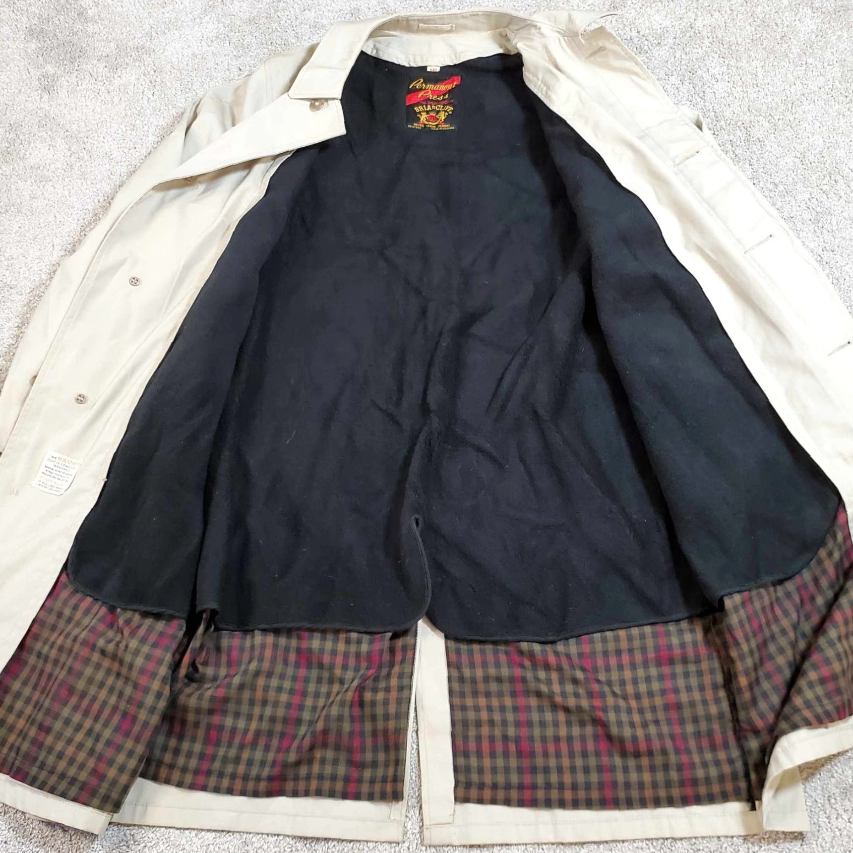 Vintage VTG Briarcliff Trench Coat Jacket R40 Brown Removable Liner Button Front Long Size US XXS / EU 40 - 3 Thumbnail