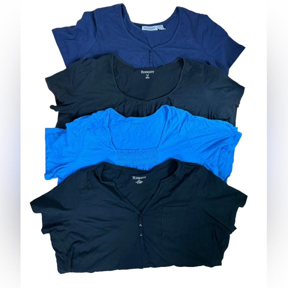 Designer Roaman’s l Bundle of 4 Tops Size 2X Size XXL / US 16-18 / IT 52-54 - 1 Thumbnail