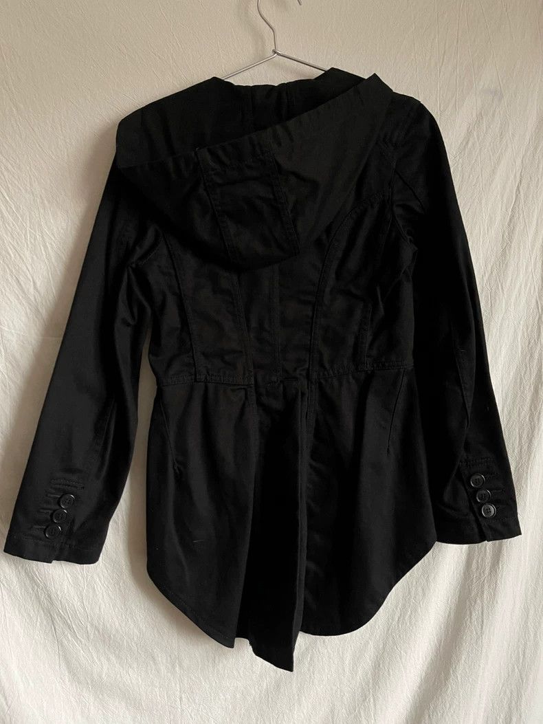 Comme des Garcons Comme des Garcons Black dovetail hooded suit jacket Size XS / US 0-2 / IT 36-38 - 4 Thumbnail