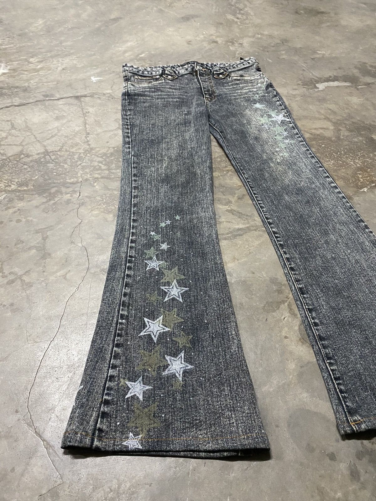 Japanese Brand Flare Jeans Jouer Aux Echecs Black Wash #15 Size US 30 / EU 46 - 1 Thumbnail