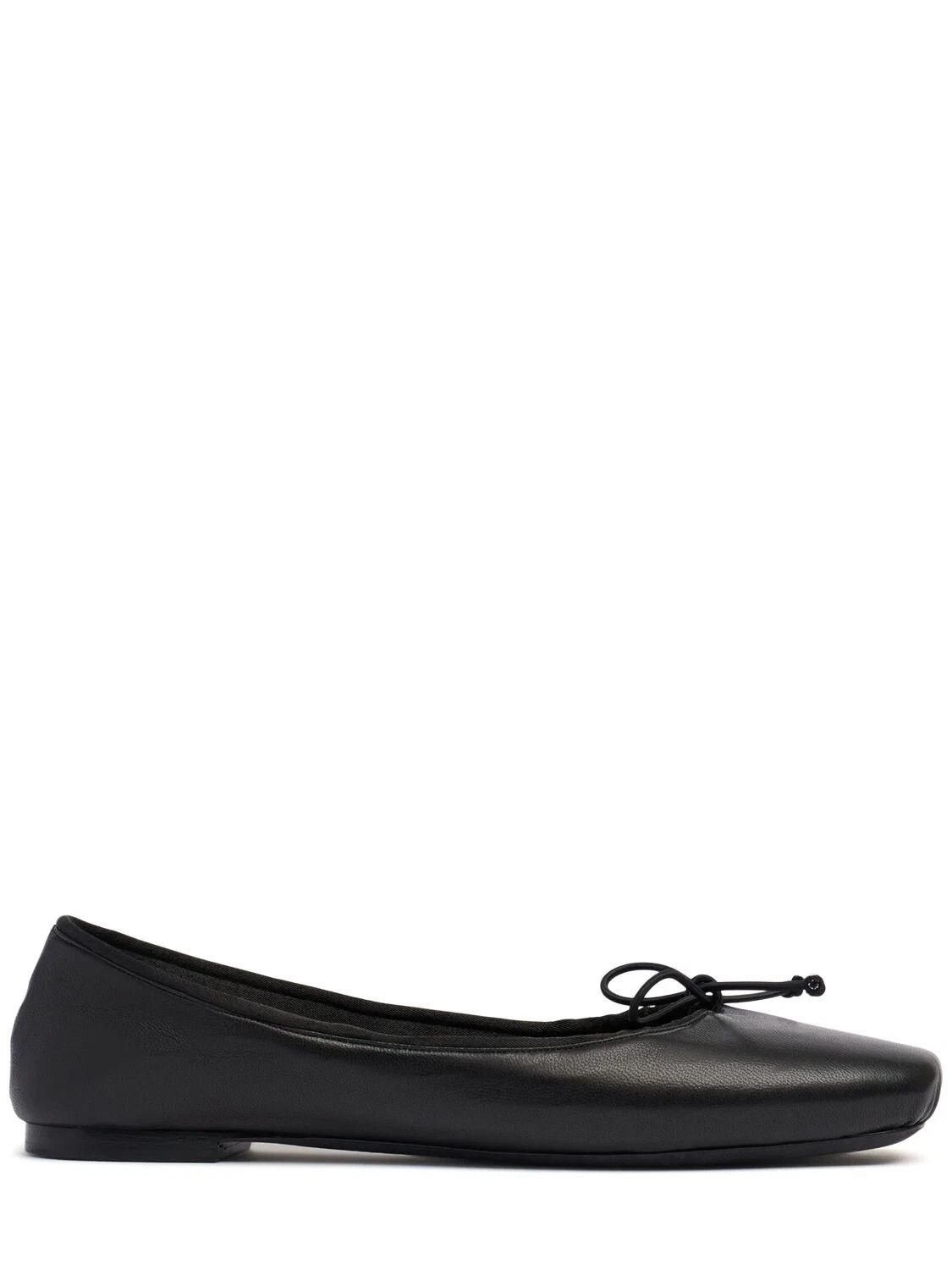 KHAITE Charlotte Black Lthr Ballerina Flats New/Auth
