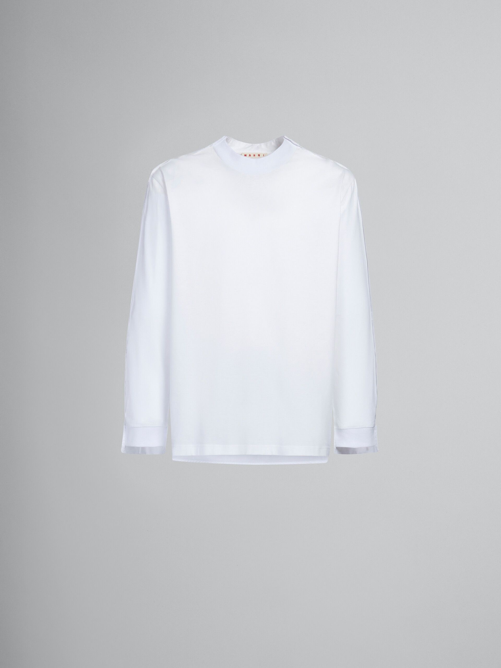 Marni o1w1db10125 Cootton Long Sleeved T-Shirt in White Size US L / EU 52-54 / 3 - 1 Thumbnail