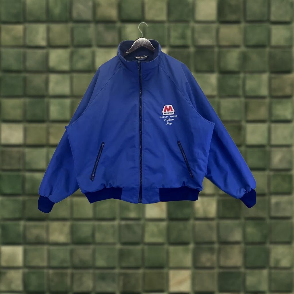 CO VINTAGE Sportsmaster Jacket 3XL Blue 90s Polar Fleece Marathon Gasoline Mens Size US XXL / EU 58 / 5 - 1 Thumbnail