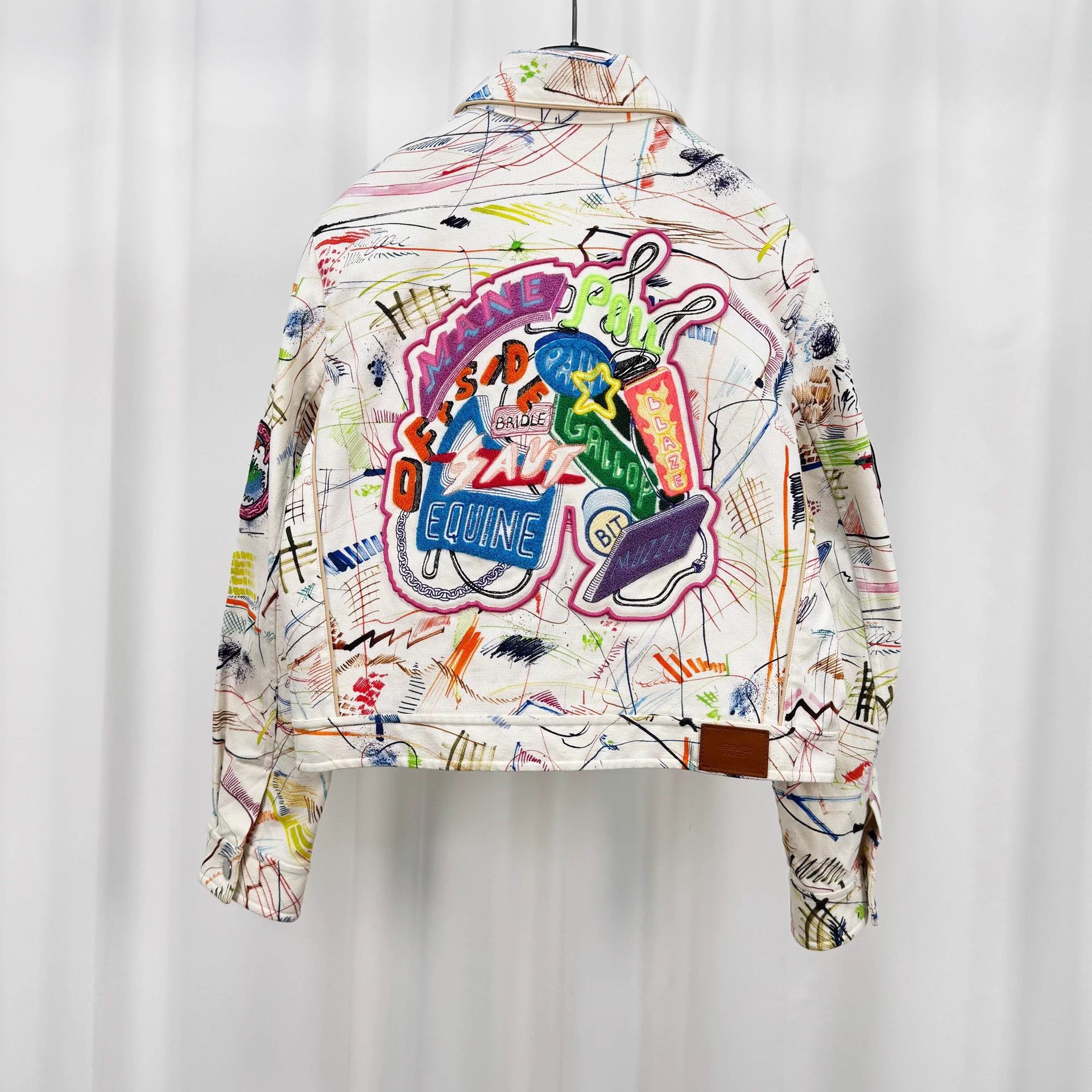 Hermes Hermes 23SS Graffiti Embroidered Denim Jkt 38 New Size S / US 4 / IT 40 - 2 Thumbnail