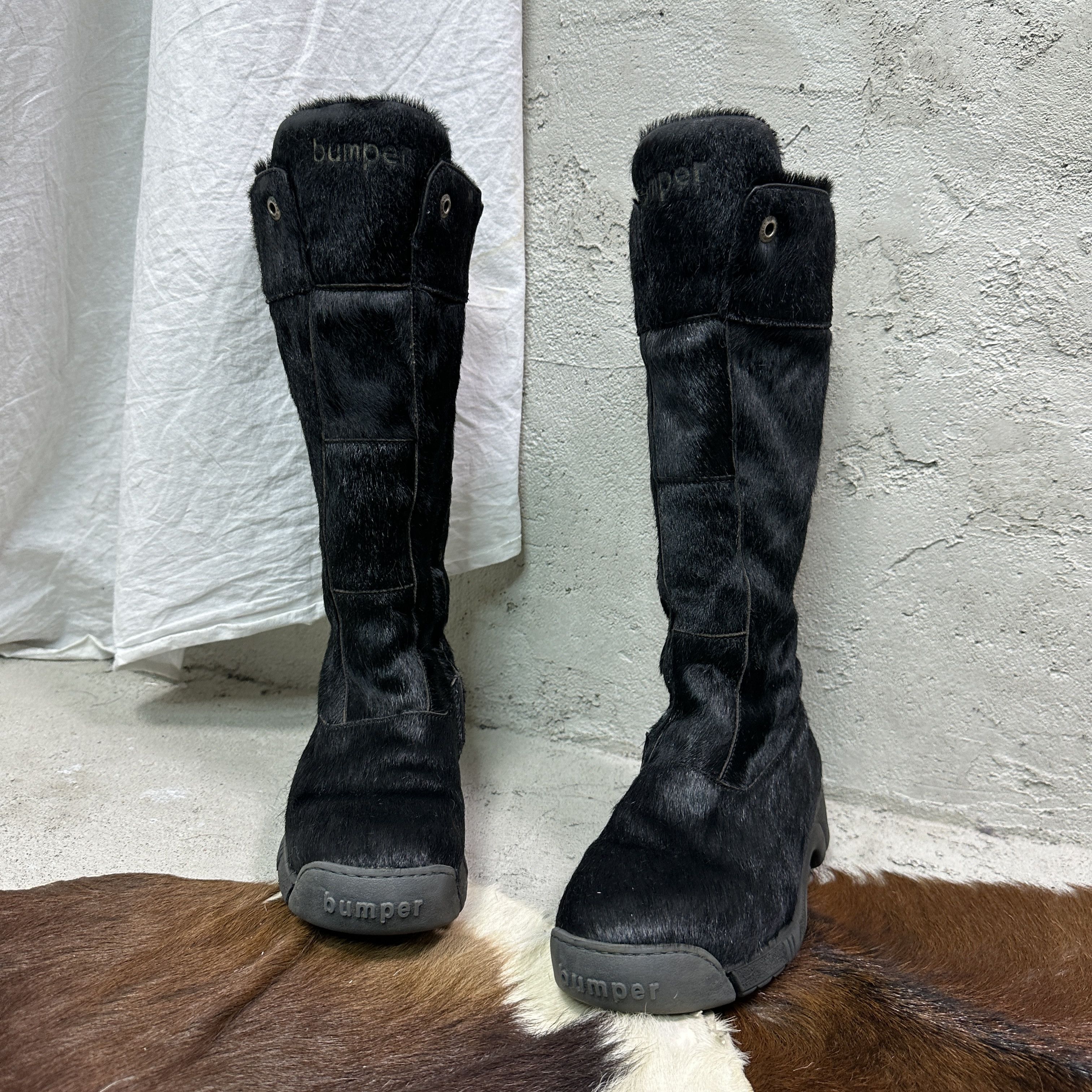 Vintage Vintage Leather Bumper Italian Pony Hair Snow Boots 00s Size US 6 / IT 36 - 3 Thumbnail