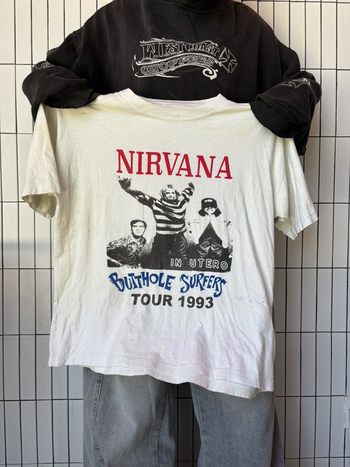 Band Tees Rare Bootlegs Nirvana in utero Butthole Surfers tour 1993 Size US L / EU 52-54 / 3 - 3 Thumbnail