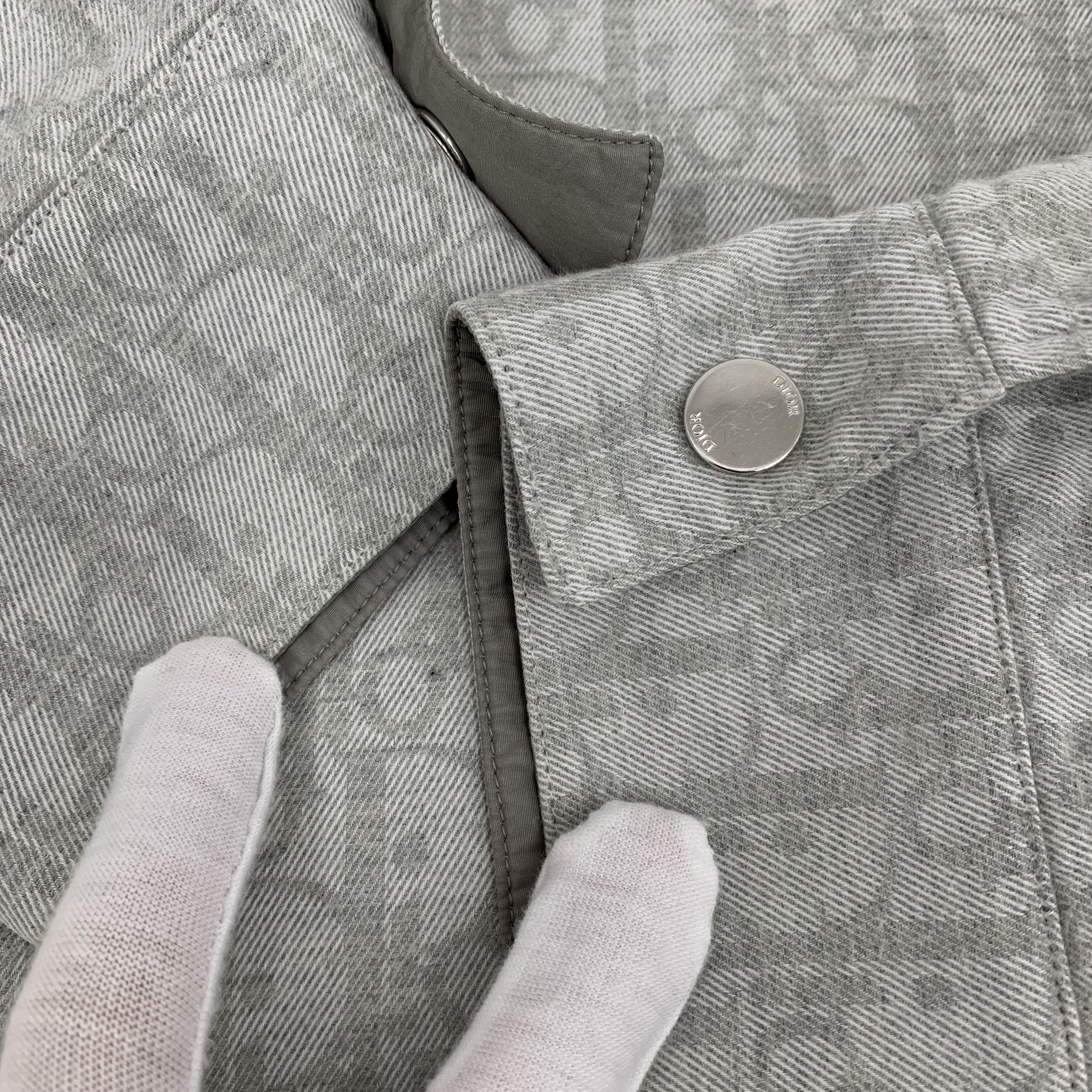 Dior Dior Logo Jacquard Shirt Jacket Grey (46) Size US S / EU 44-46 / 1 - 10 Thumbnail