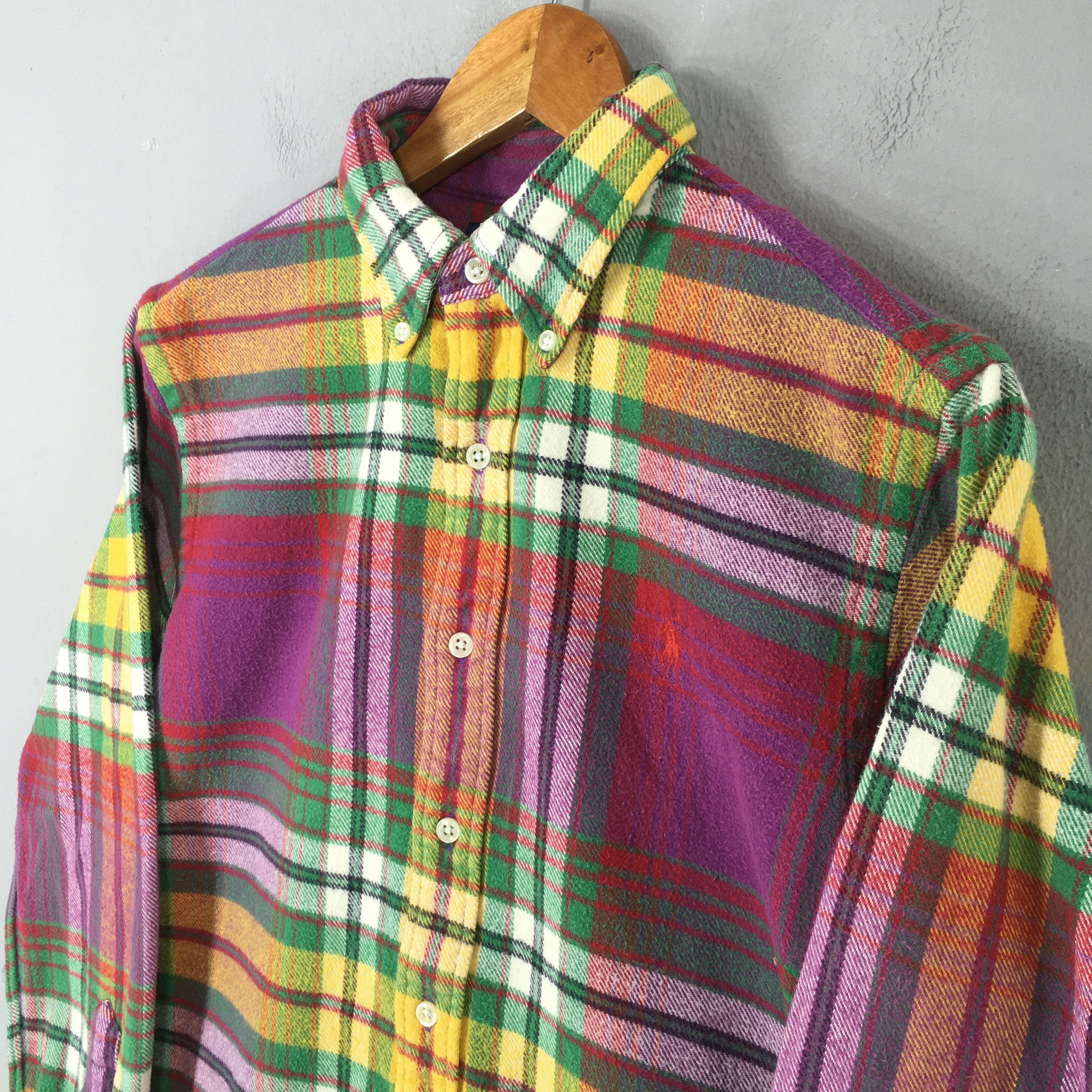 Polo Ralph Lauren Vintage Polo Ralph Lauren Checkered Flannel Shirt Medium Size US M / EU 48-50 / 2 - 3 Thumbnail