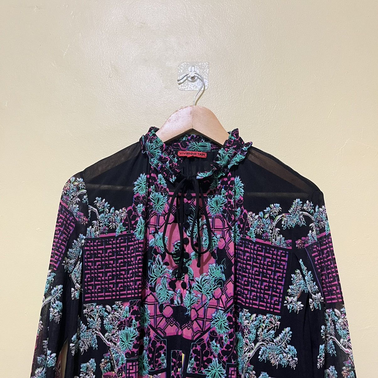 Vivienne Tam VIVIENNE TAM - MESH BIRD AND FLORAL DRESS Size XS / US 0-2 / IT 36-38 - 4 Thumbnail